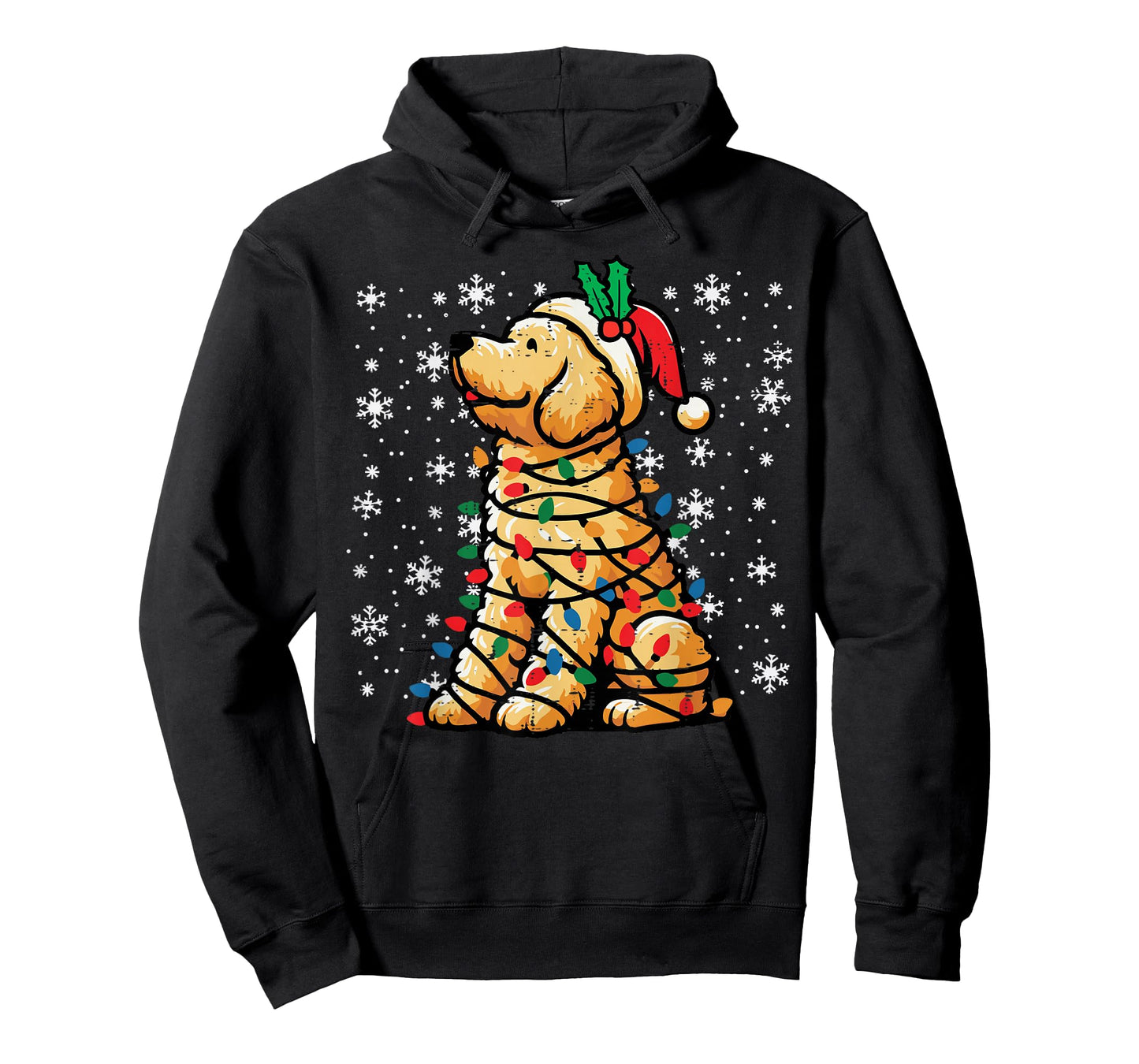 Christmas Dog Goldendoodle Santa Cute Xmas Men Women Kids T-Shirt