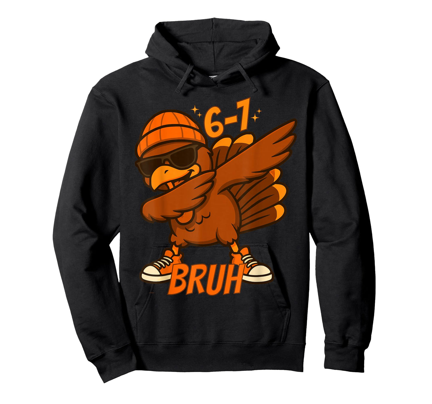 67 Thanksgiving Dabbing Turkey Bruh Six Seven Numbers Meme T-Shirt