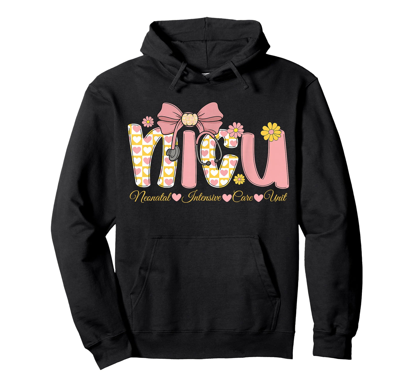 Coquette NICU Nurse Week Bow Heart Stethoscope Preppy T-Shirt