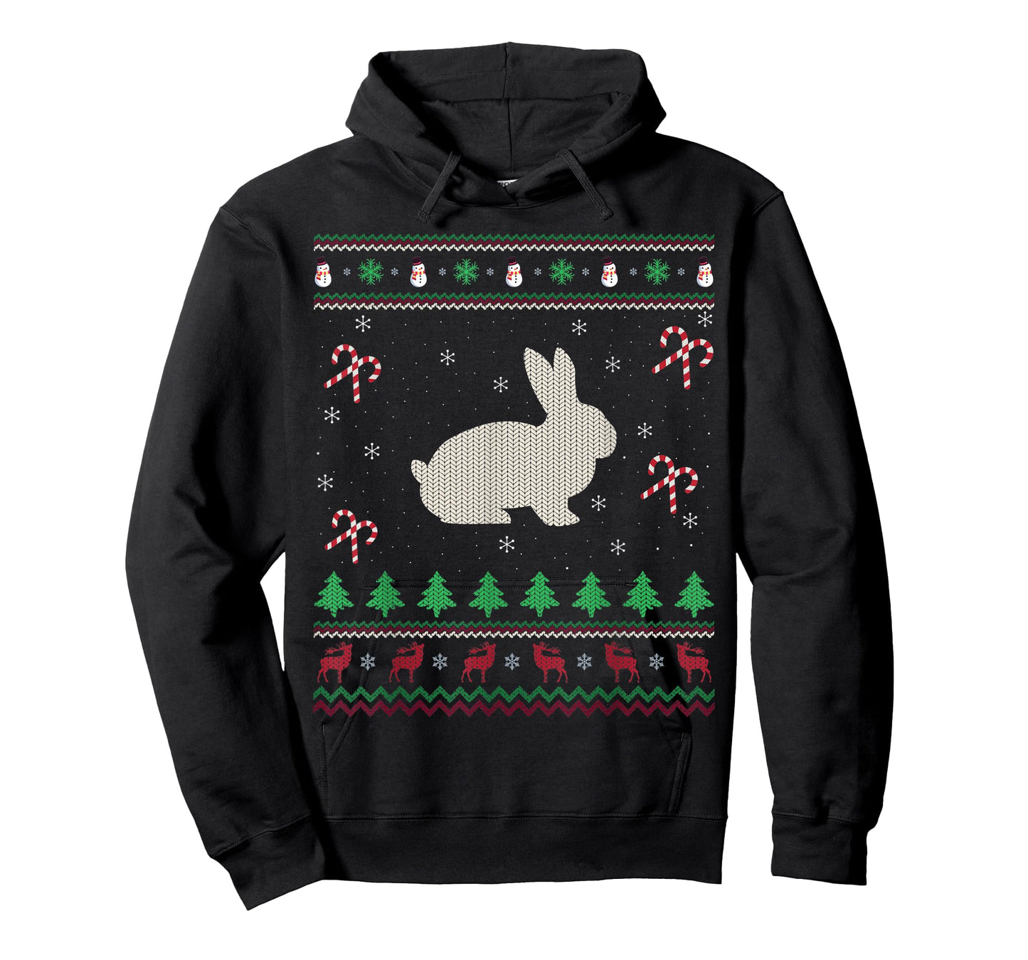 Funny Rabbit Lover Xmas Santa Ugly Rabbit Christmas T-Shirt