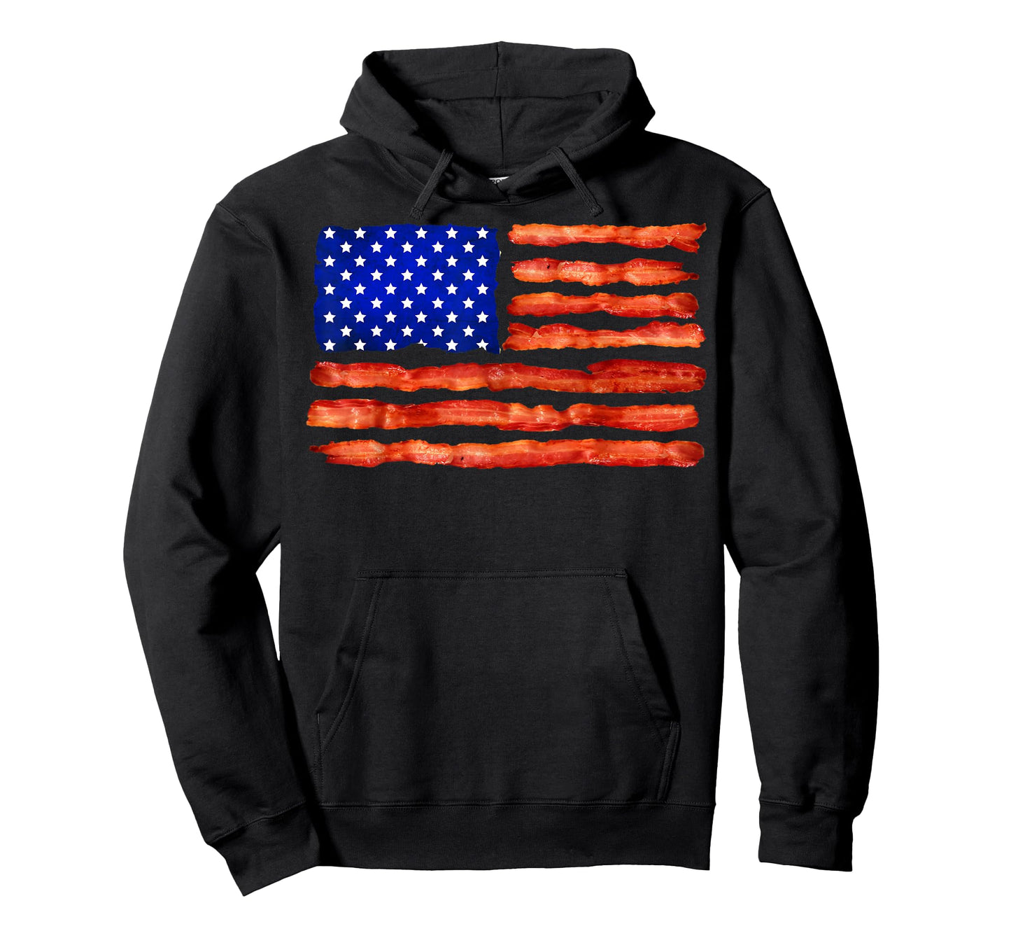 Cool USA Bacon Flag | Funny Foodie Patriot Meat Eater Gift T-Shirt