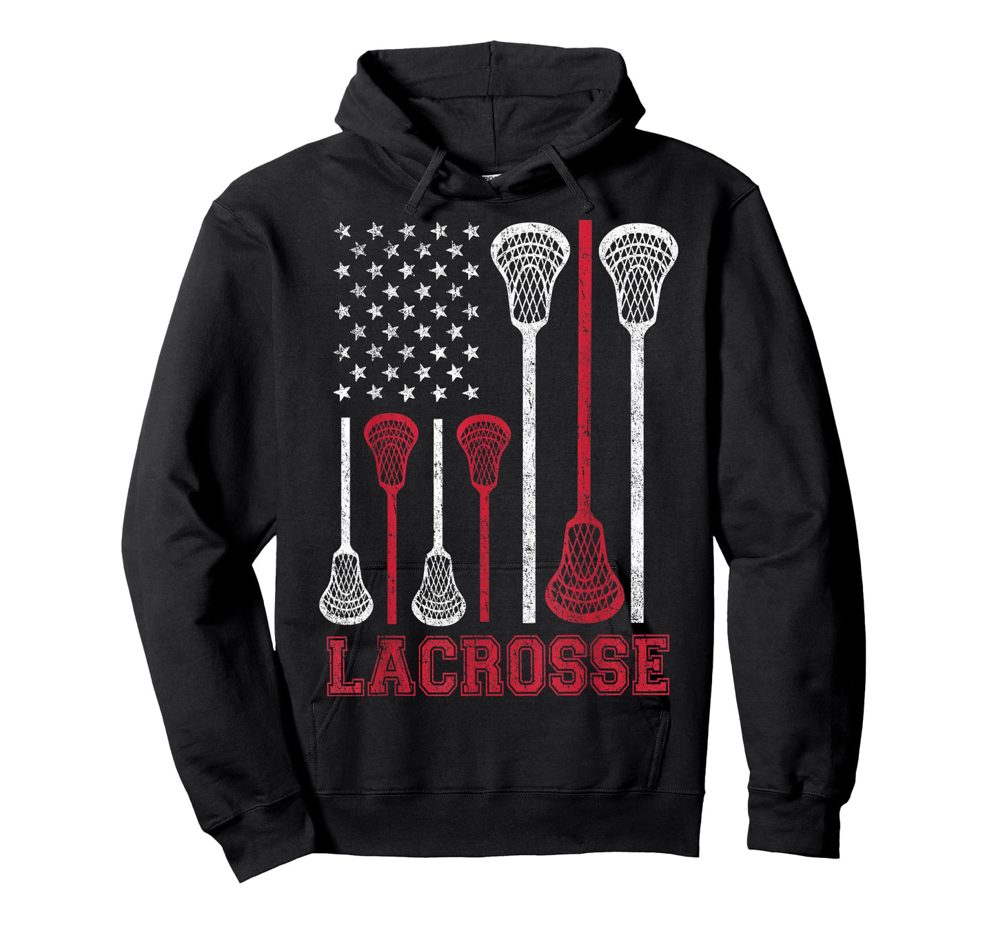 Lacrosse American Flag Lax Men Women Boys Girls Gifts T-Shirt
