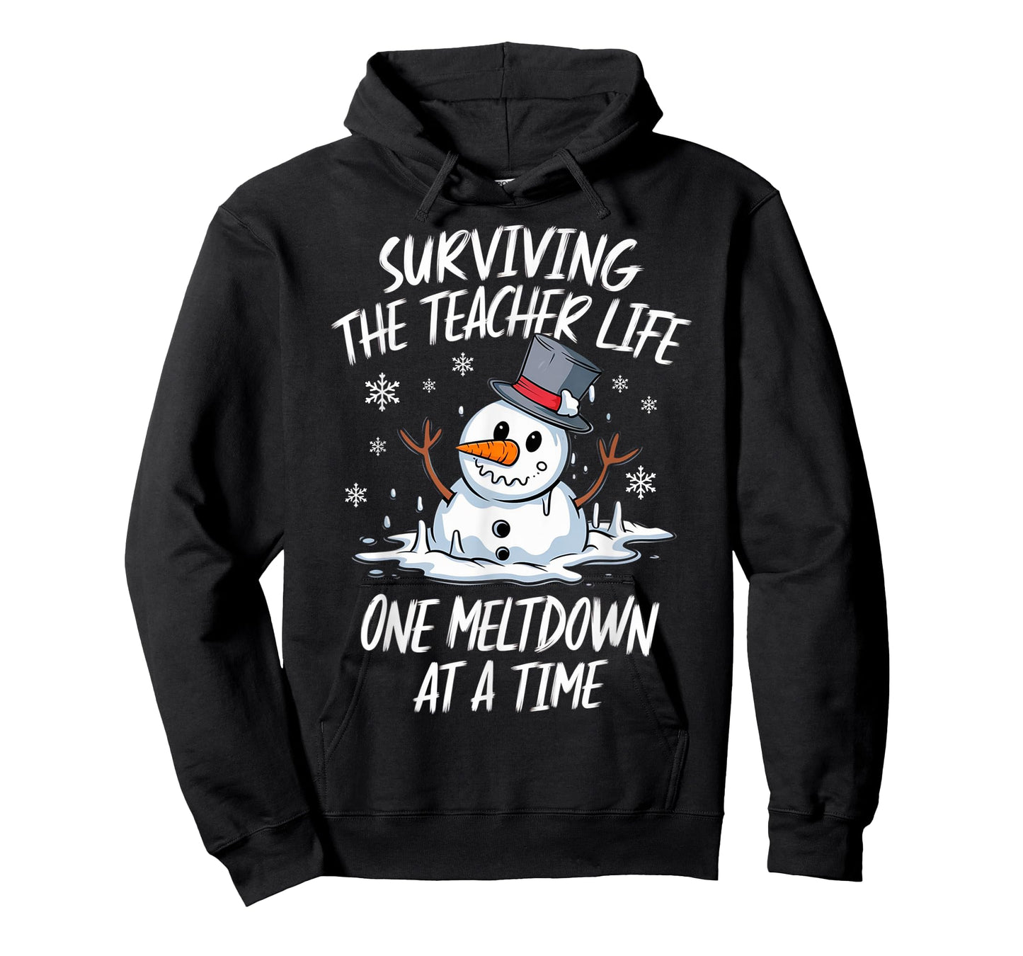 Christmas Surviving Teacher Life Meltdown Xmas Snowman T-Shirt