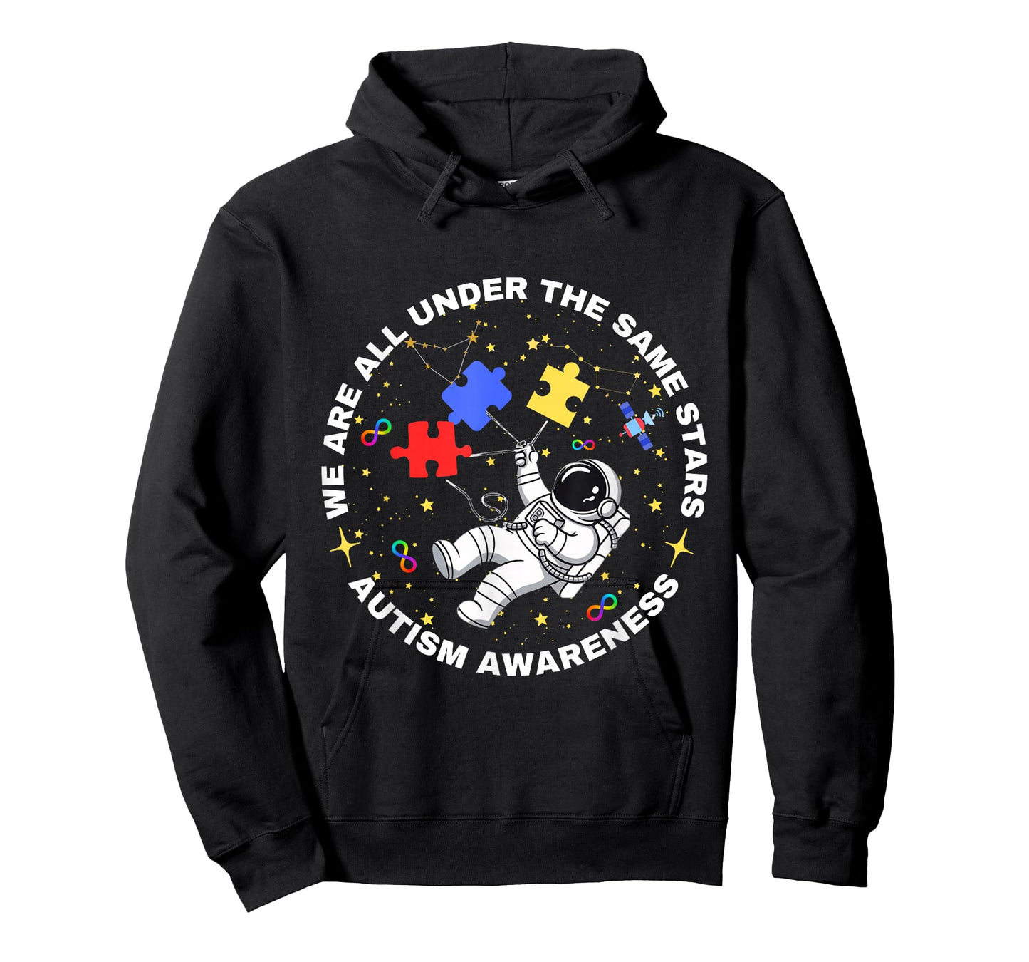 Autism We are All Under The Same Stars Space Astronaut T-Shirt