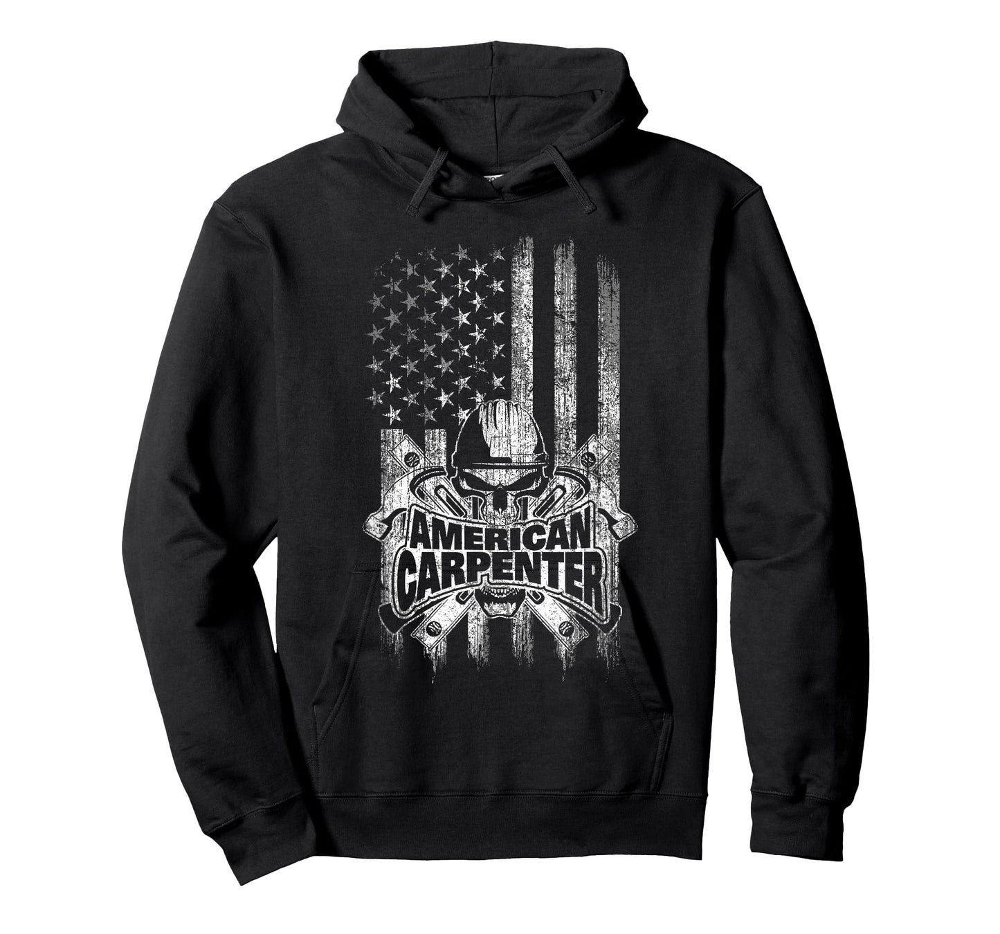 Carpenter American Flag Skull and Hammers T-Shirt