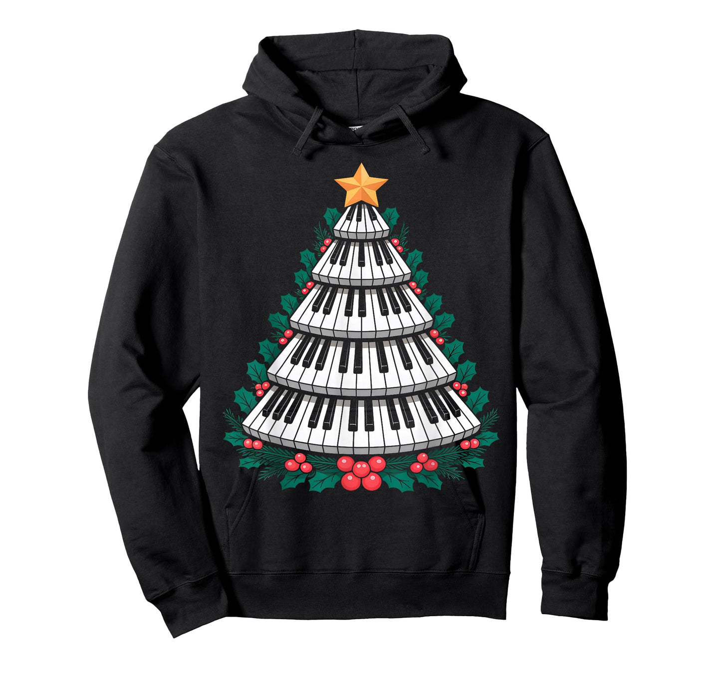 Christmas Piano Keyboard Tree Musician T-Shirt