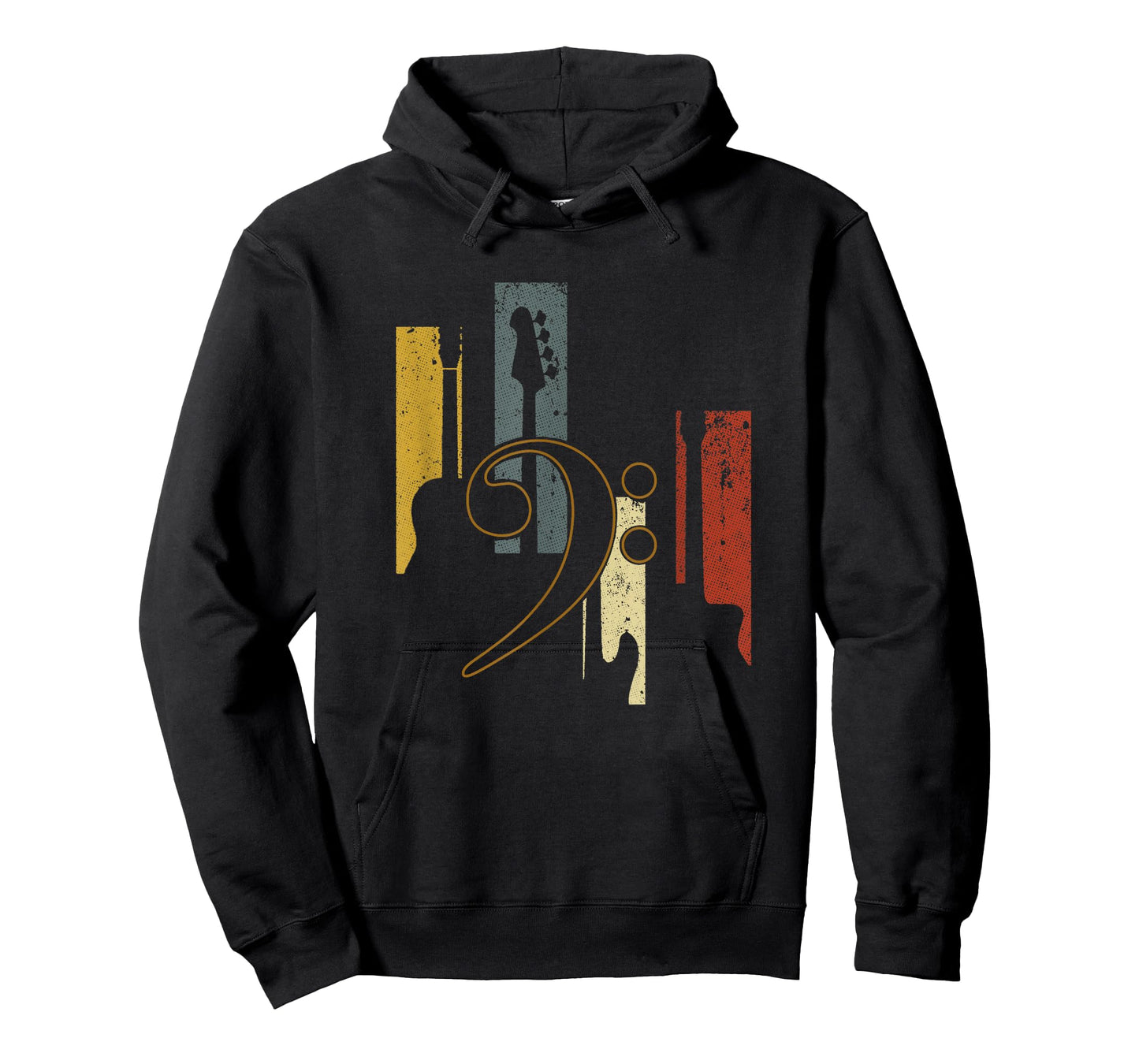 Bass Clef Vintage Bass Guitar Players Music Vintage Guitar T-Shirt