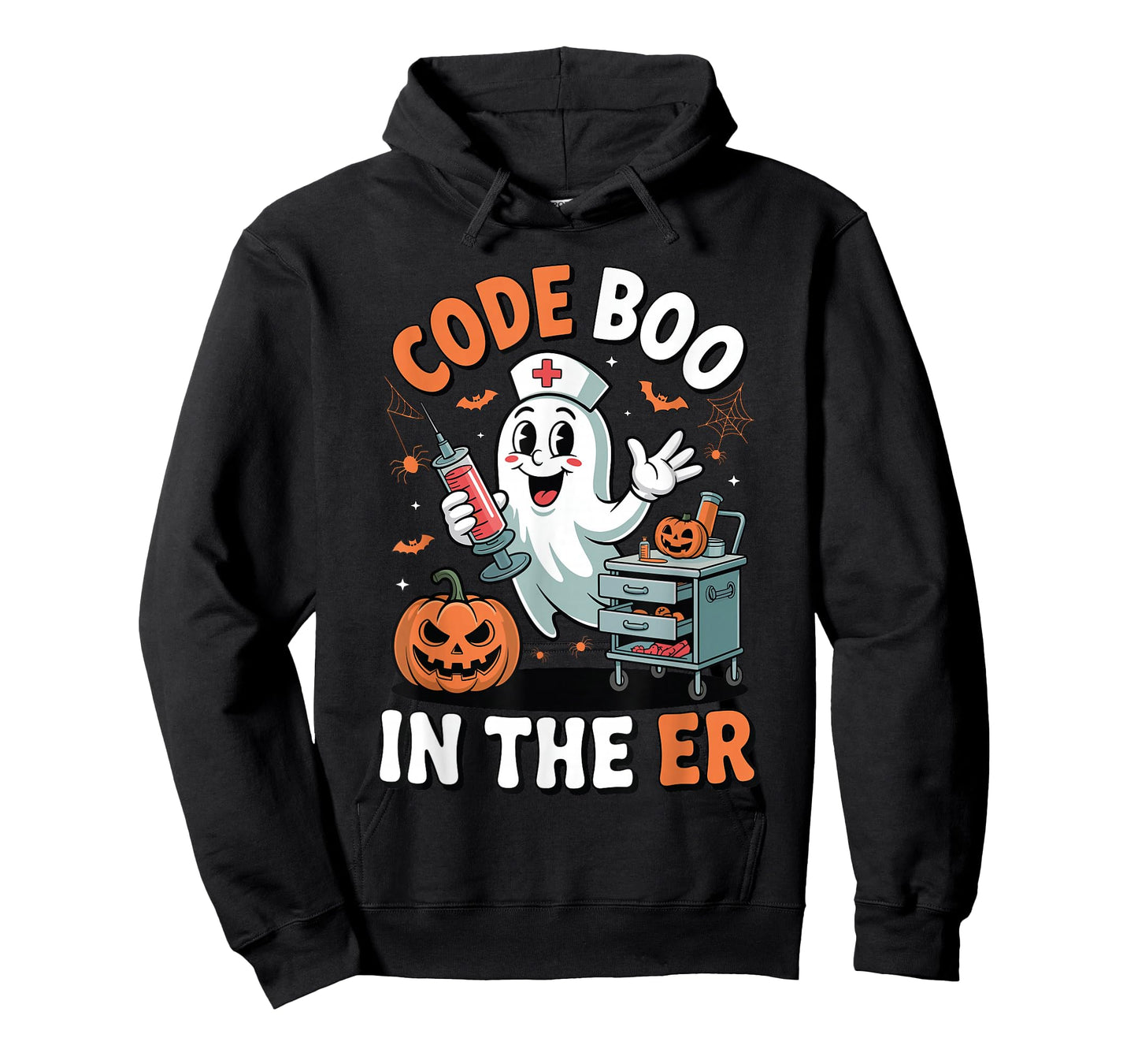 Code Boo in The ER Funny Medical Halloween ER Nurse T-Shirt