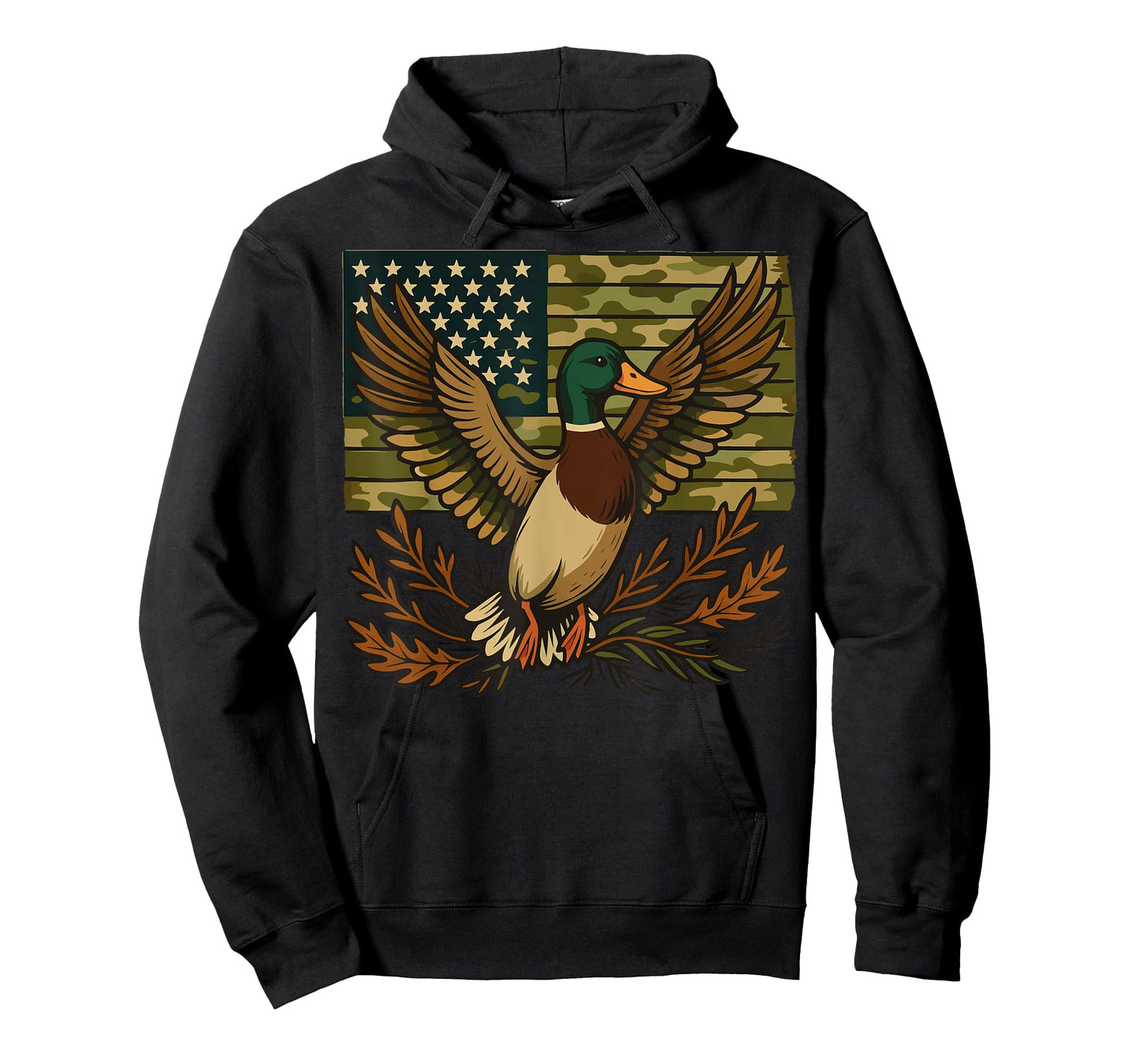 Duck American Flag Duck Hunting T-Shirt