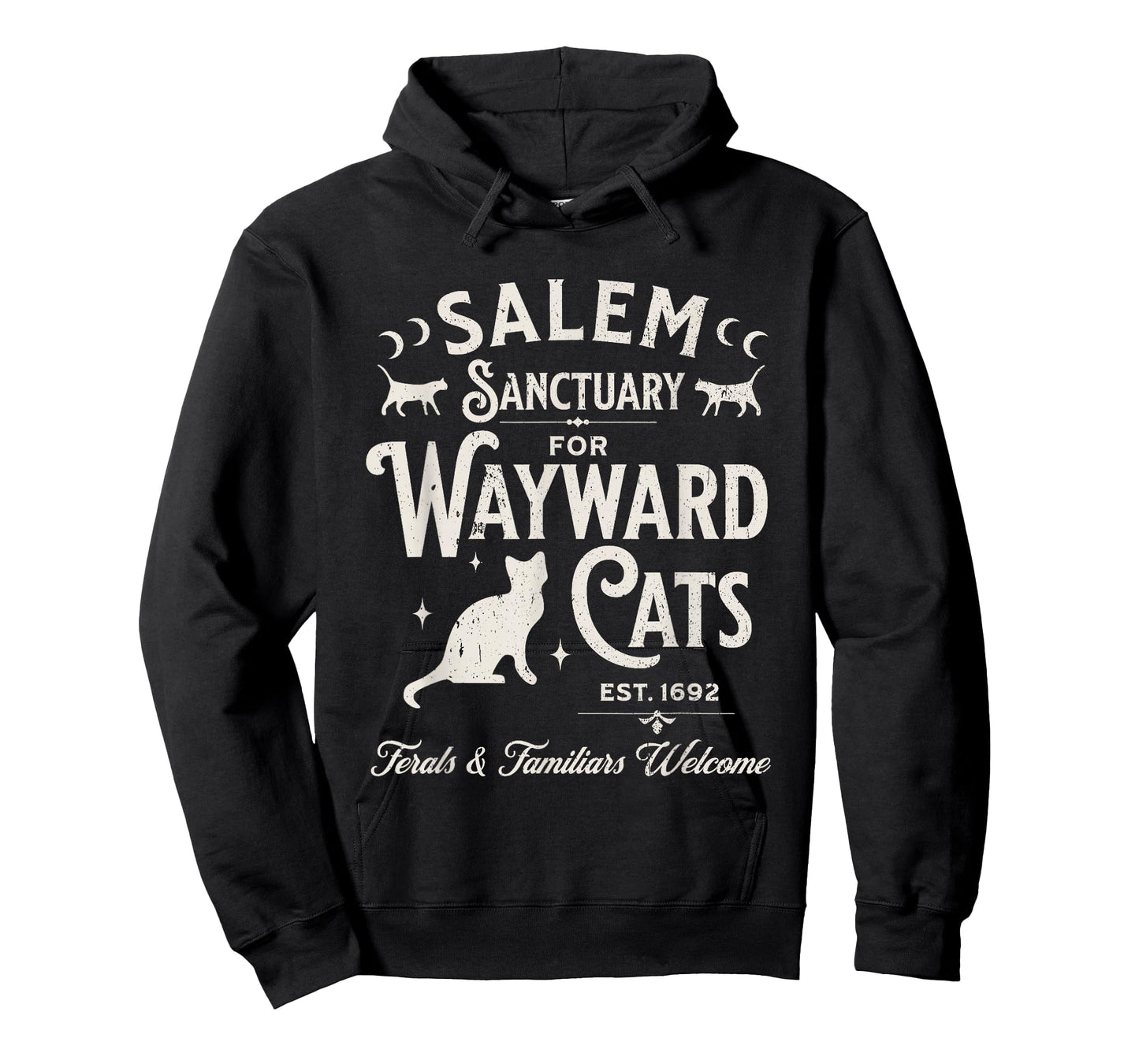 Funny Black Cats Witch Salem Sanctuary for Wayward Halloween T-Shirt