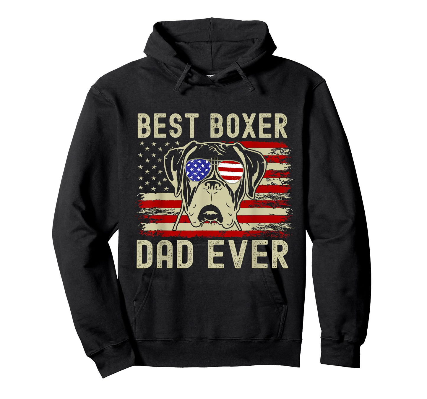 Best Boxer Dad Ever USA Flag Dog Lover Father's Day T-Shirt