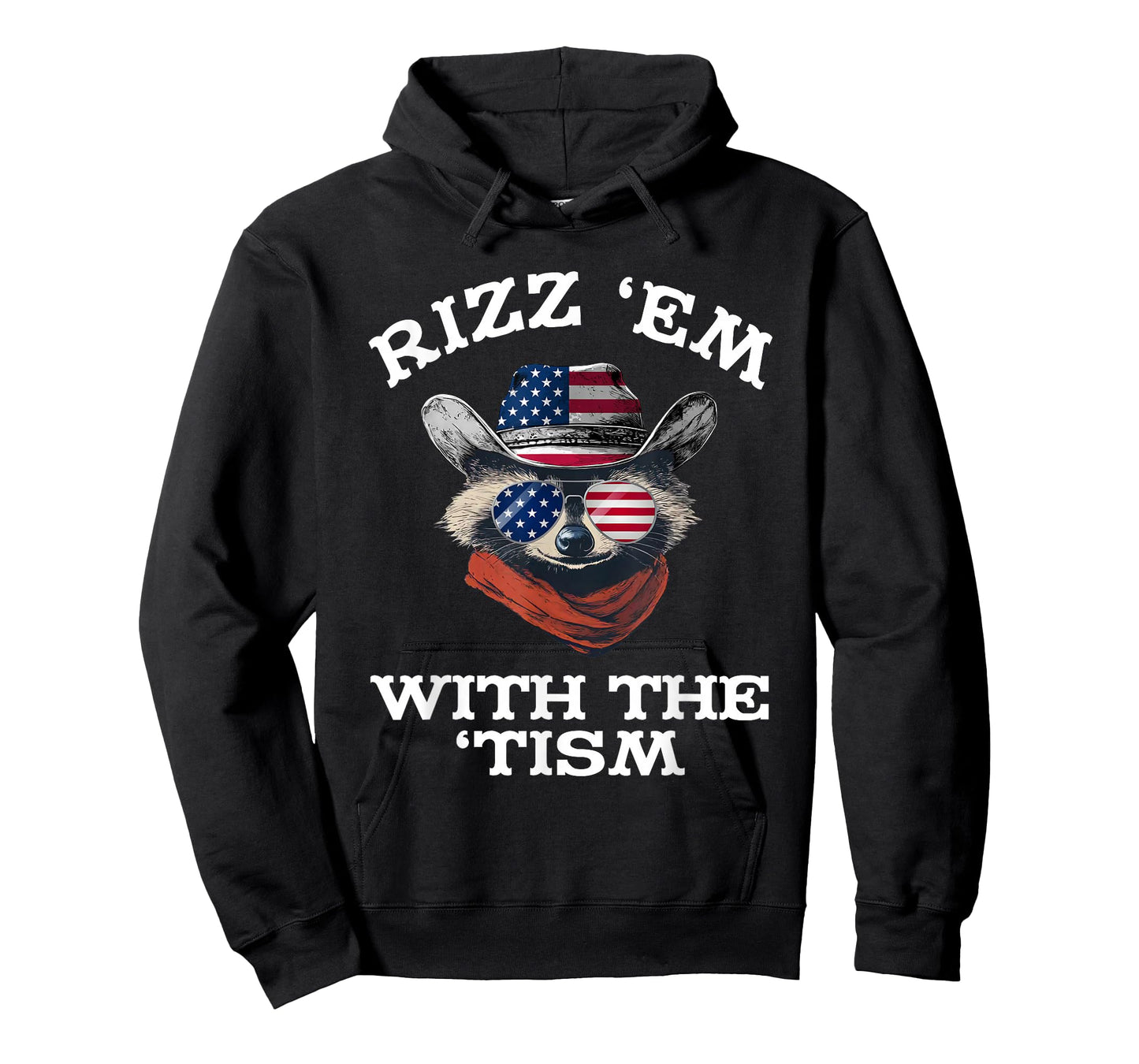 Patriotic Rizz Em With The Tism Raccoon Meme 4th Of July T-Shirt