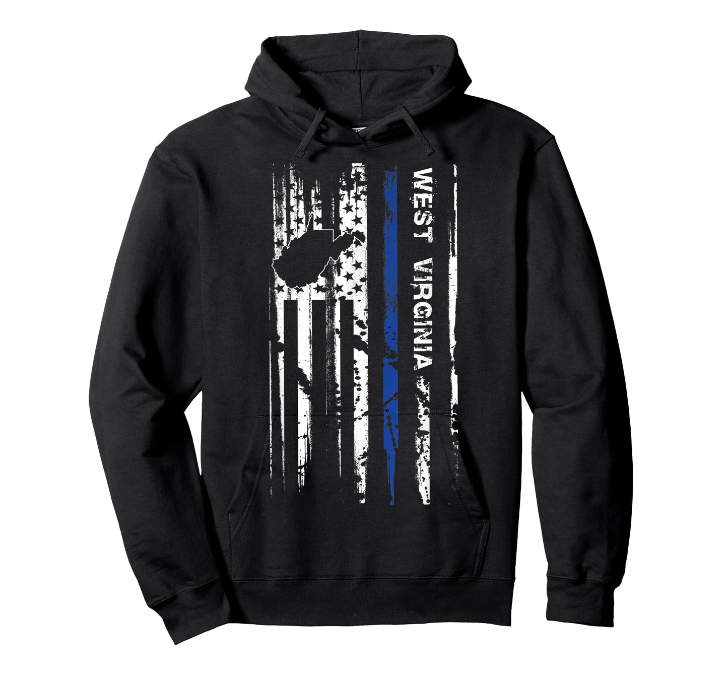 West Virginia Cop Thin Blue Line LEO Police American Flag T-Shirt for Women Men