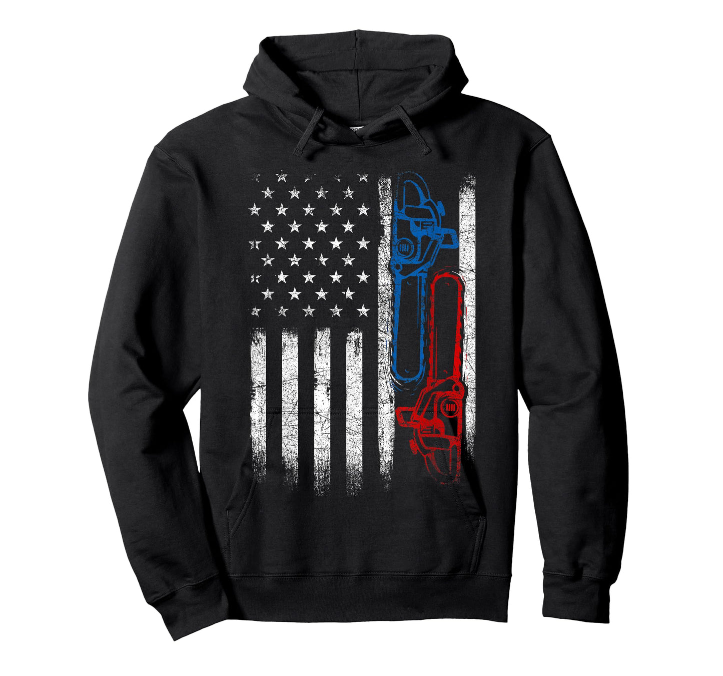 Patriotic Lumberjack - USA Flag Woodcutter Lumberman Logger T-Shirt