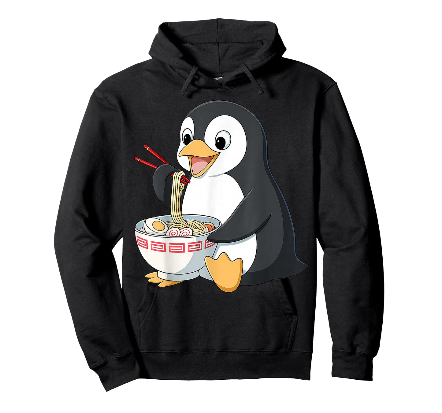 Anime Kawaii Penguin Eating Ramen Noodle Gifts Men Women Kid T-Shirt