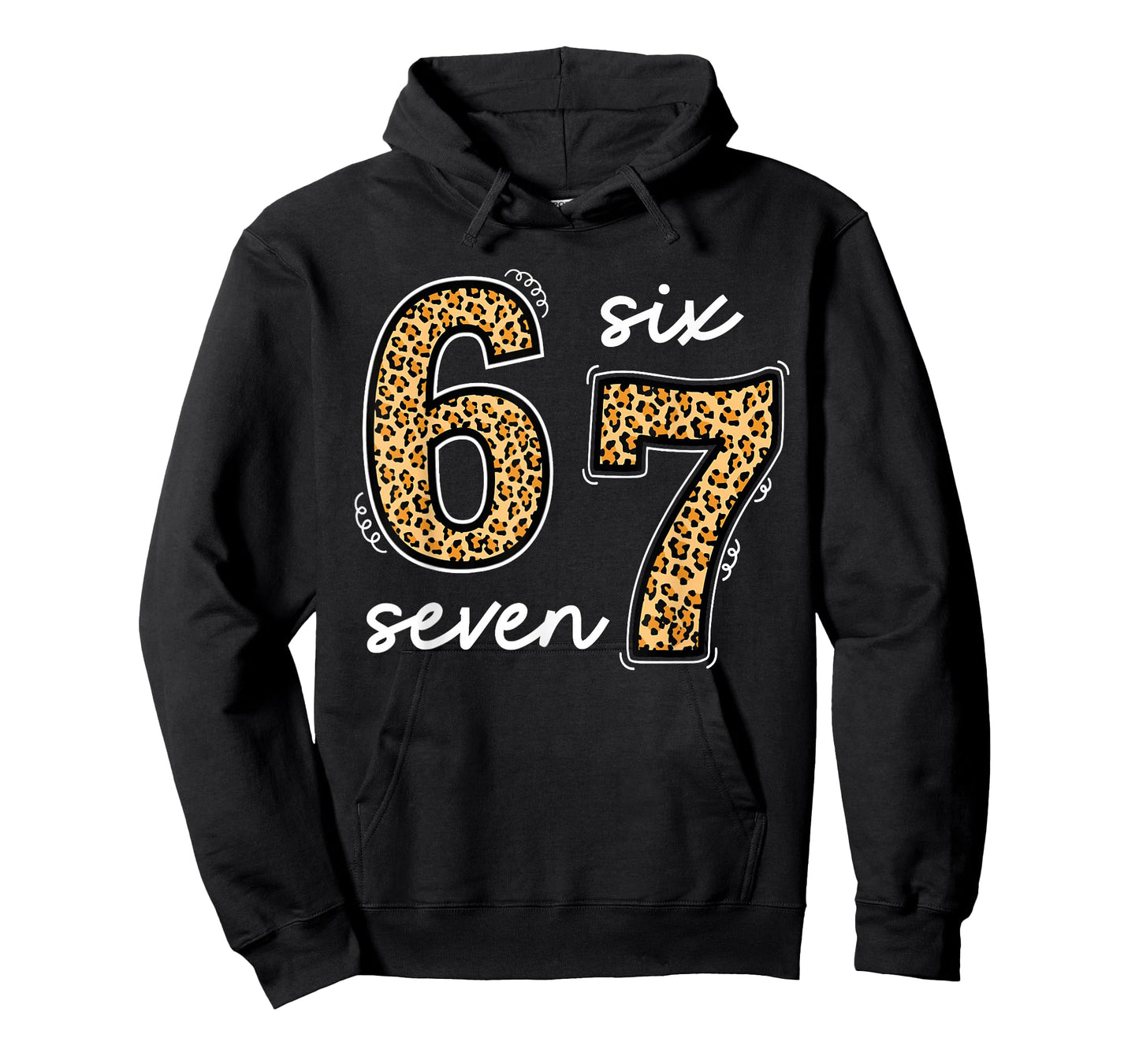 Trending Meme Saying 6 7 Men Women Kids Leopard Teacher T-Shirt
