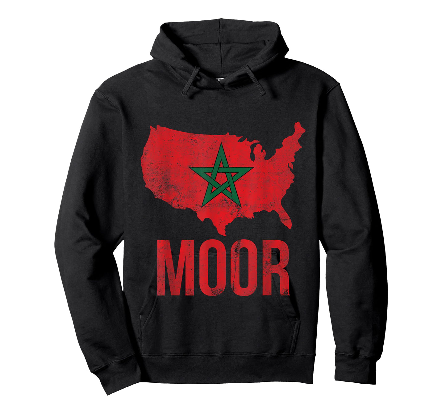 Moorish American T-Shirt America Amexem Moroccan Flag Tee T-Shirt