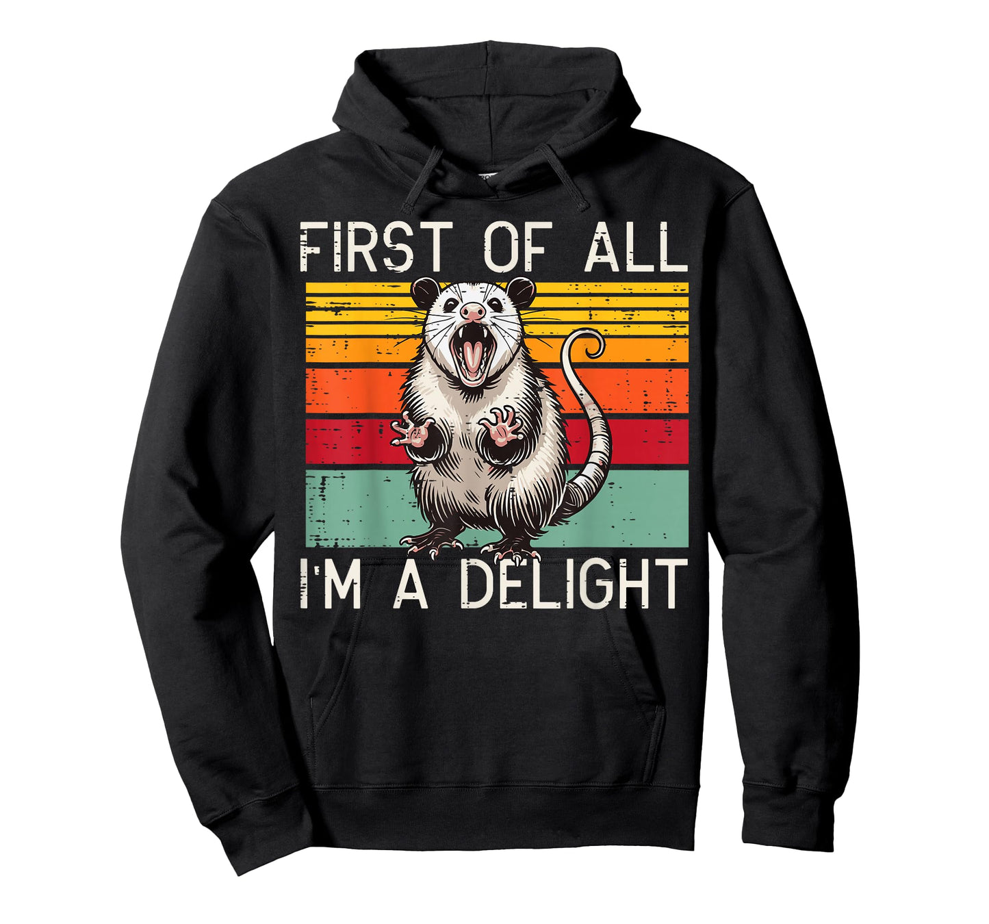 Possum Im A Delight Retro Opossum Trash Cat Kids Men Women T-Shirt