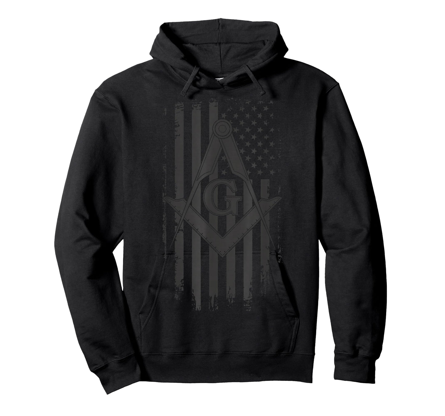 Mens Masonic American Flag Square and Compass - Freemason T-Shirt