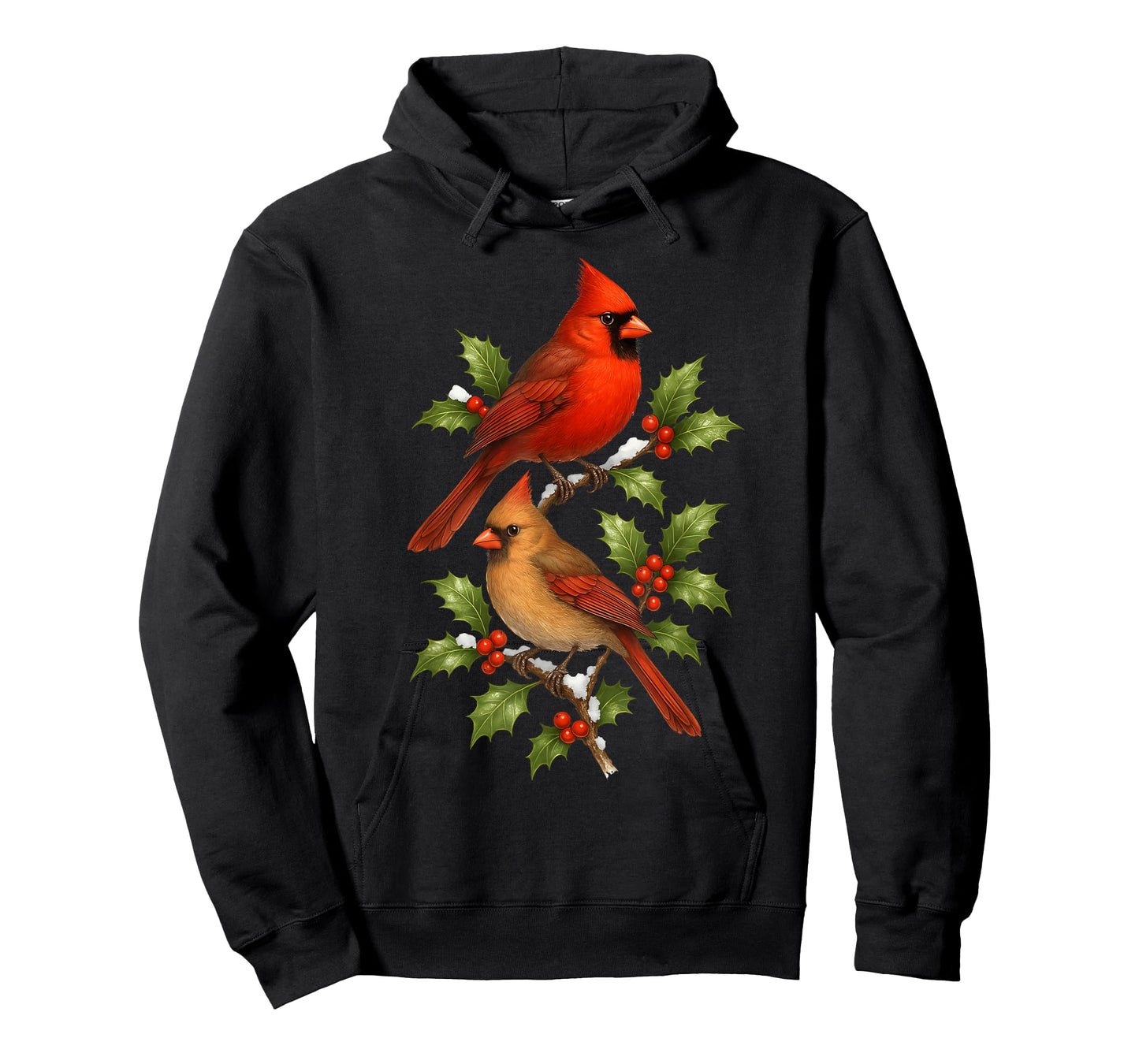 Cardinal Birds on Holly Branches T-Shirt