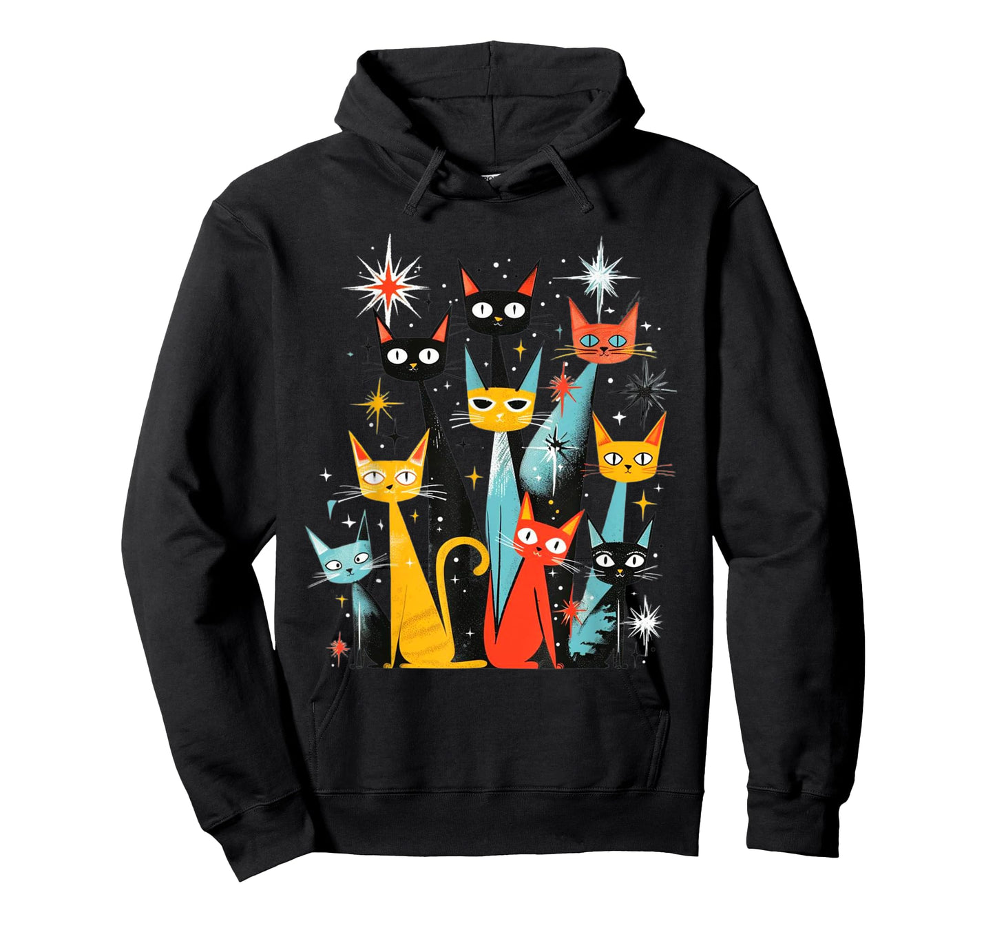 Vintage Retro Mid-Century Modern Look Cats 50s 60s Style T-Shirt