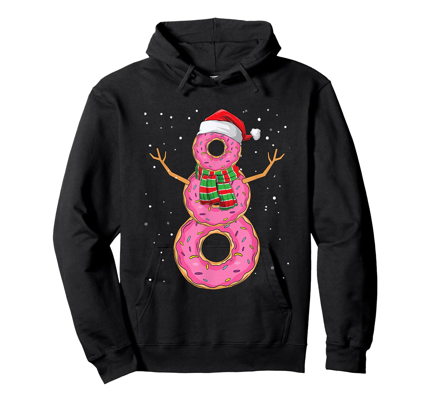 Snowman Donut Lover Xmas Baking Funny Doughnut Christmas T-Shirt