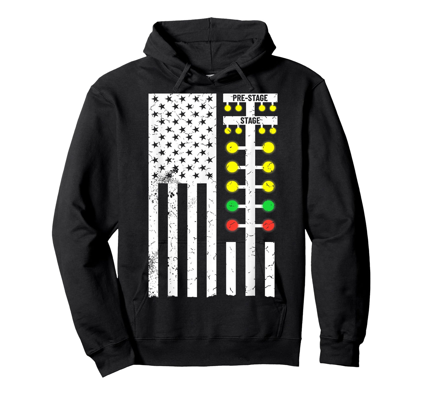 Drag Racing Flag American Drag Race Track Strip Light Tree T-Shirt