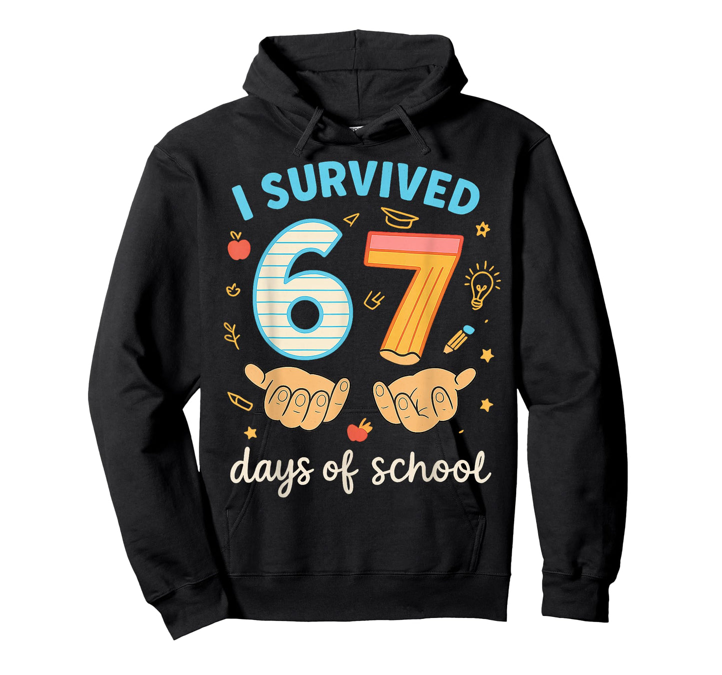 I Survived 67 Days of School Funny Teacher Student Meme T-Shirt