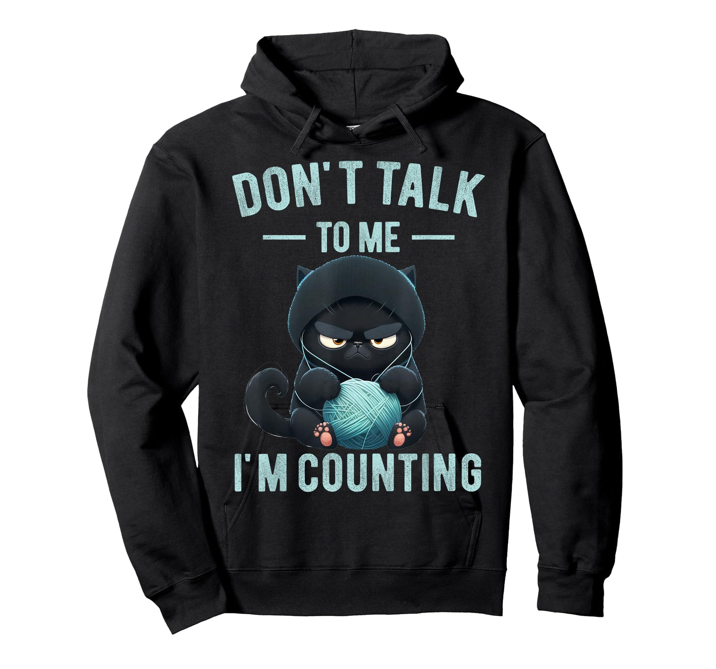 Don't Talk To Me I'm Counting Cat Knits Hand Knitting Funny T-Shirt