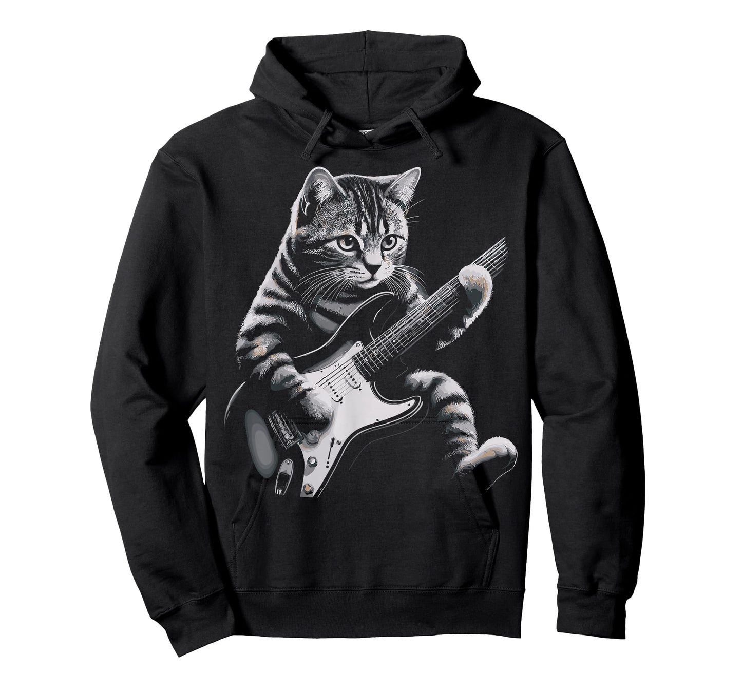 Cat Rock Guitar Funny Cat playing Guitar T-Shirt