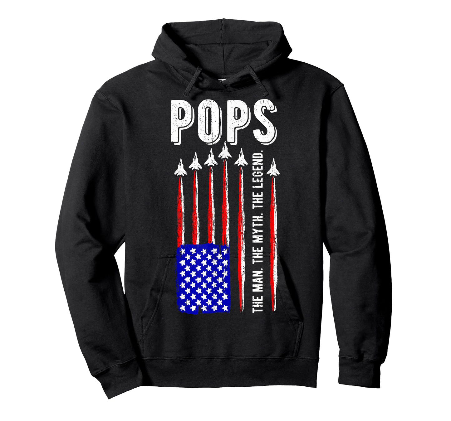 USA American Flag Pops Man Myth Legend Daddy Father T-Shirt