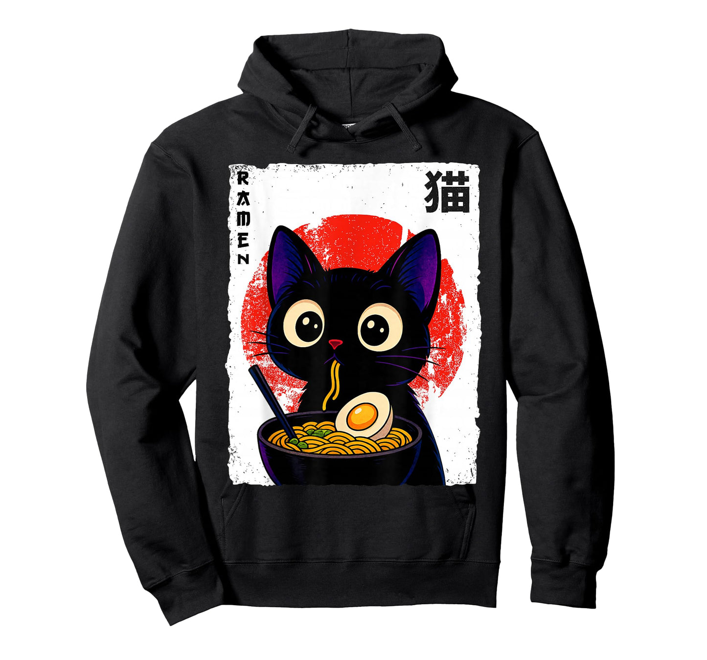 Kawaii Anime Cat Ramen Funny Graphic Tees Men Women Kids T-Shirt