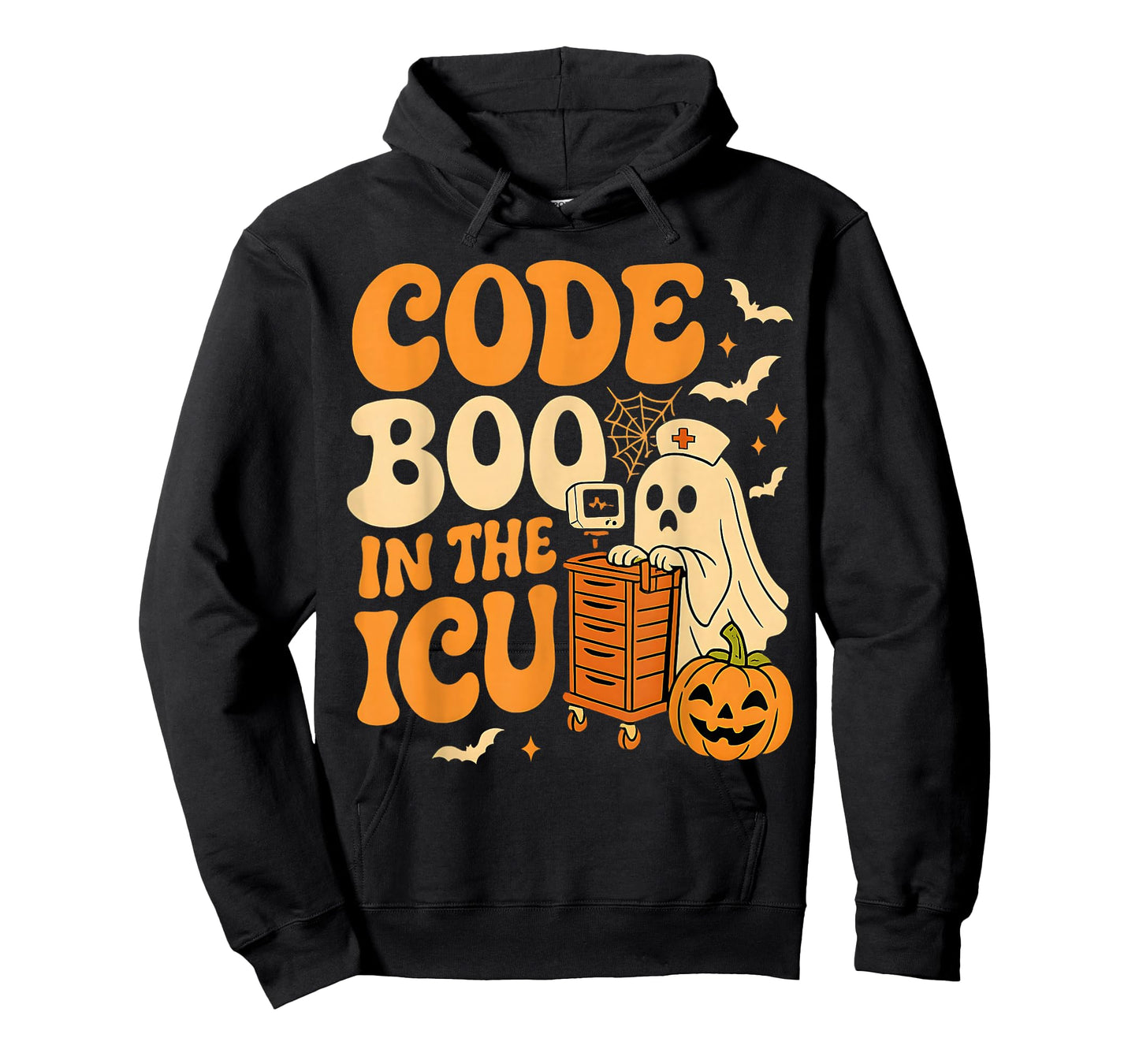Code Boo in The ICU Nurse Halloween Costume Ghost Nursing T-Shirt