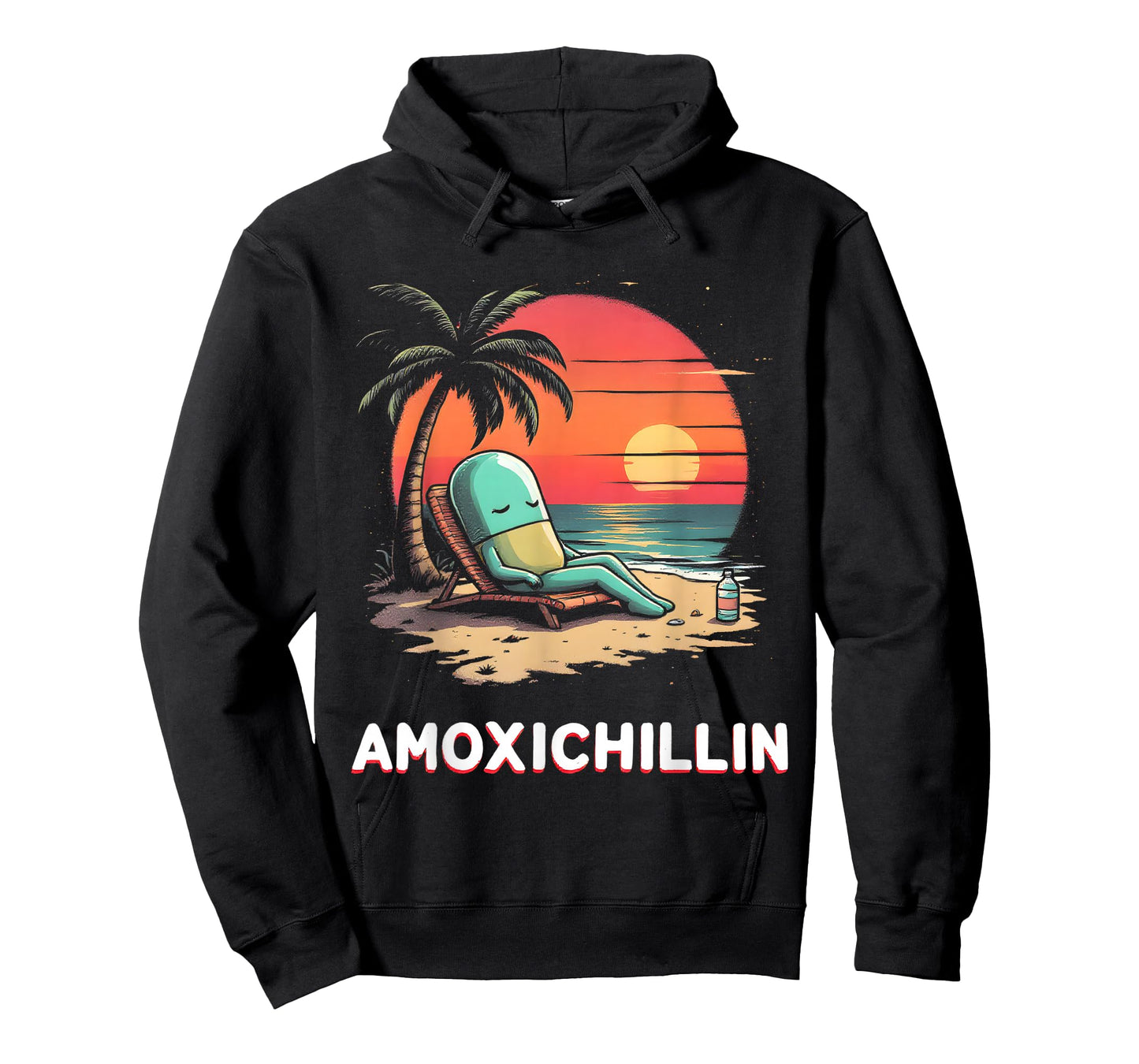 Amoxichillin Funny Pill Vacation Beach Pharmacy Lover T-Shirt