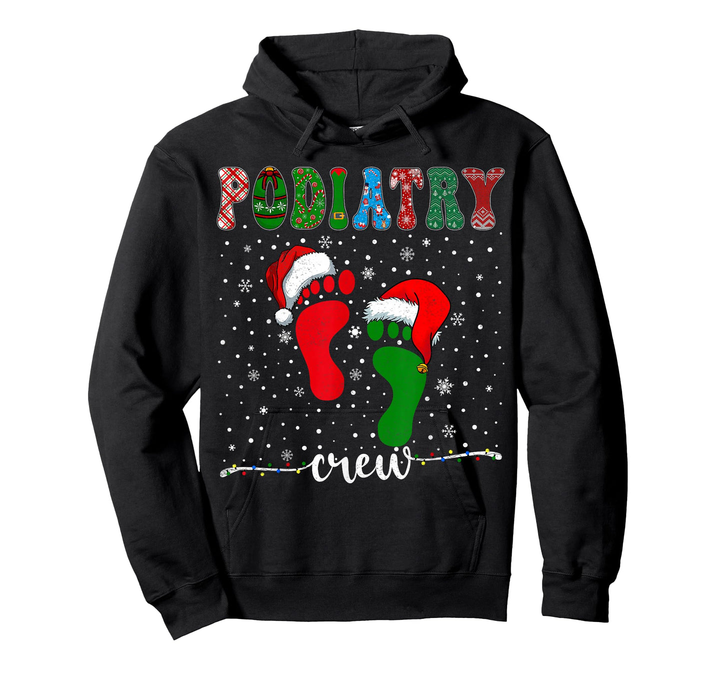 Christmas Footprint Doctor Podiatrist Podiatry Crew Xmas T-Shirt