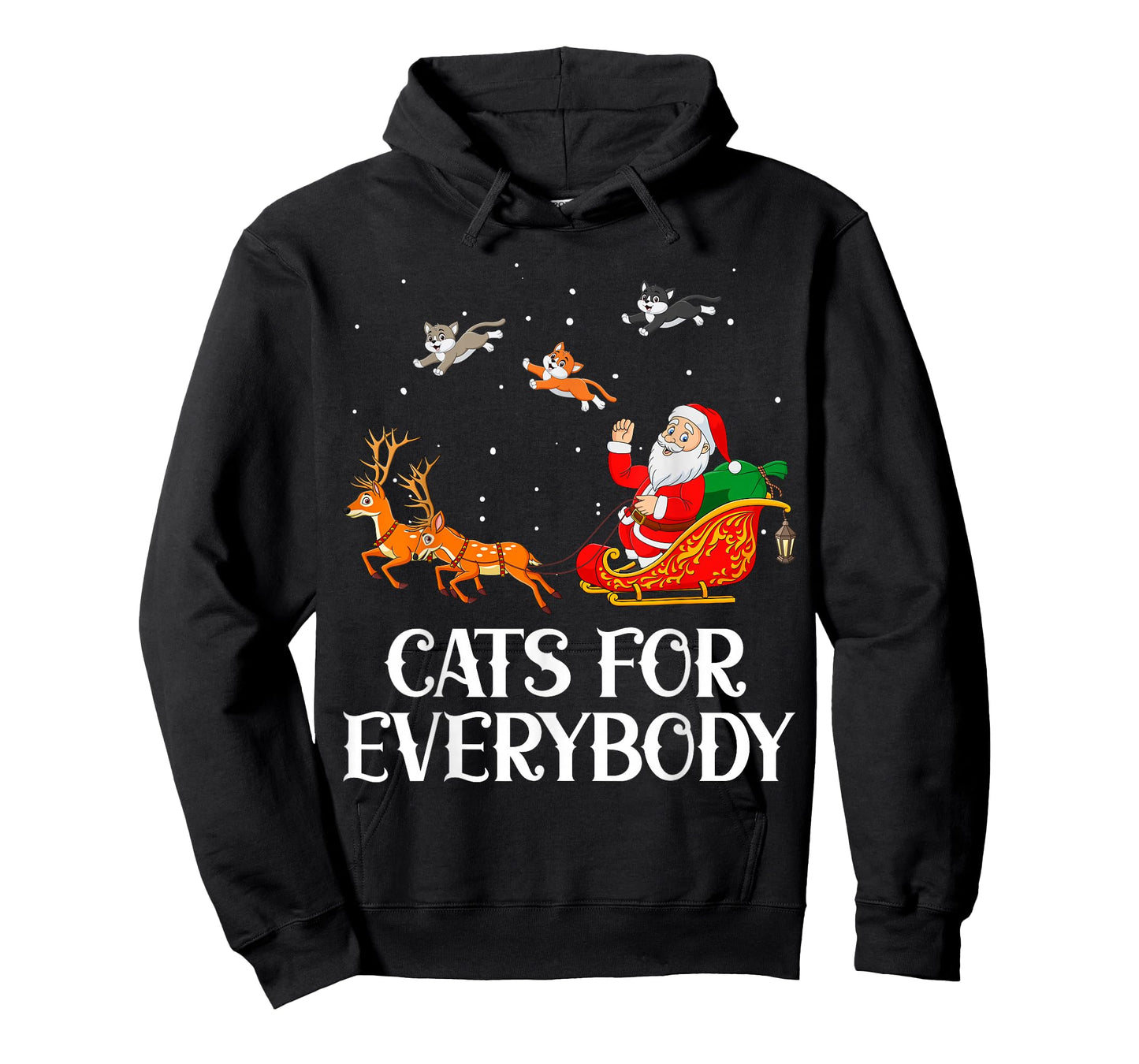 Cats For Everybody Santa Christmas Cat Funny Cat Mom T-Shirt