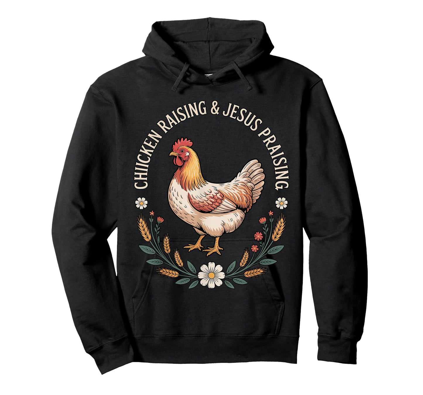 Chicken Raising And Jesus Praising Vintage T-Shirt