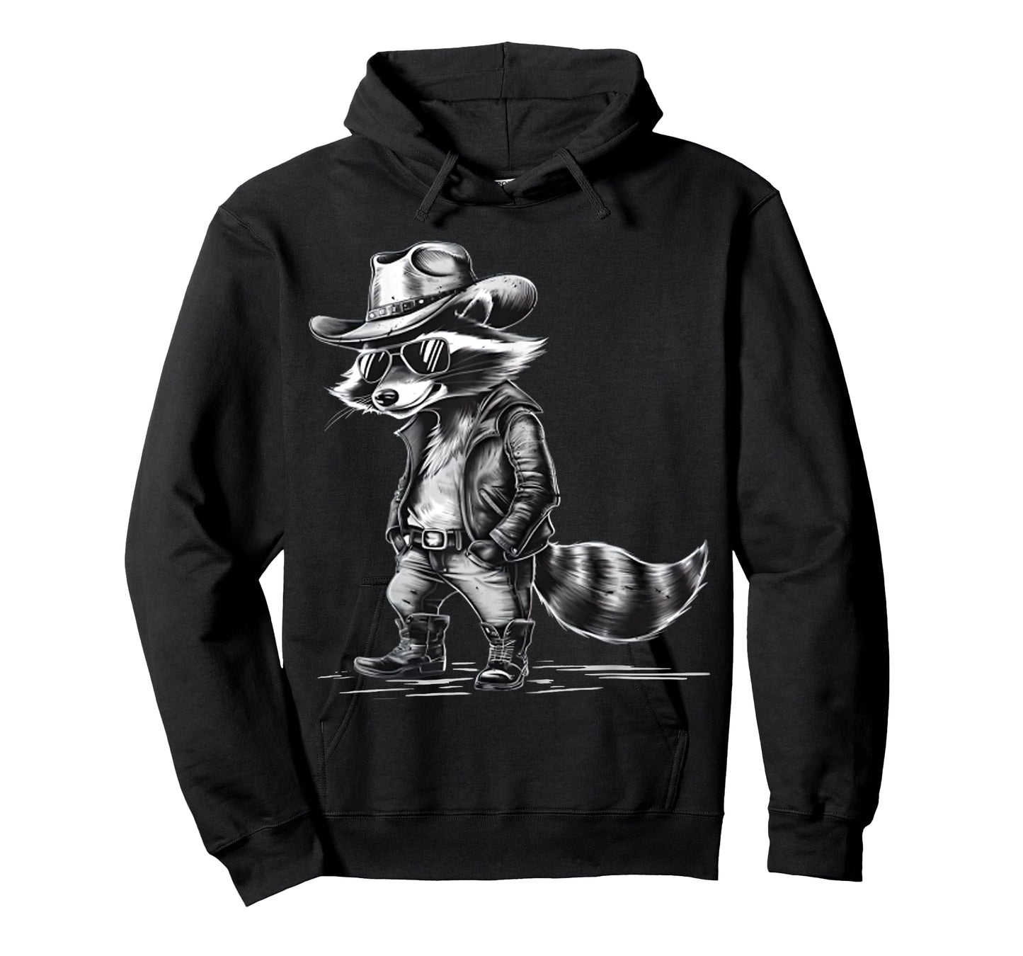 Cool Raccoon Cowboy Cowgirl Punk Racoon Meme Western Country T-Shirt