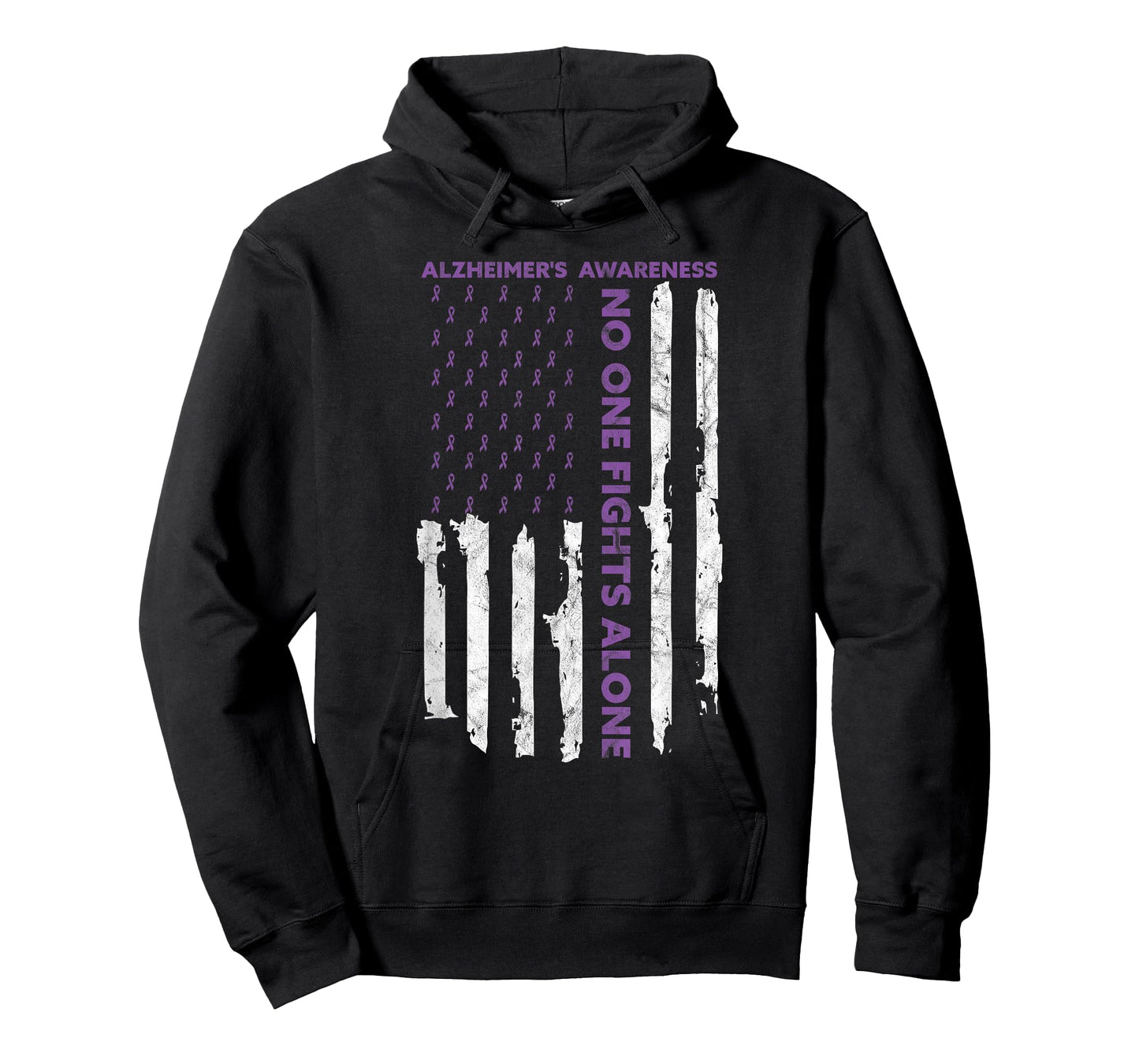 Alzheimer's Awareness Month American Flag Warrior Dementia T-Shirt