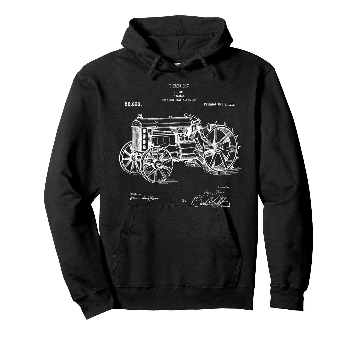 Classic Vintage Patent 1919 Farm Tractor Gift T-Shirt