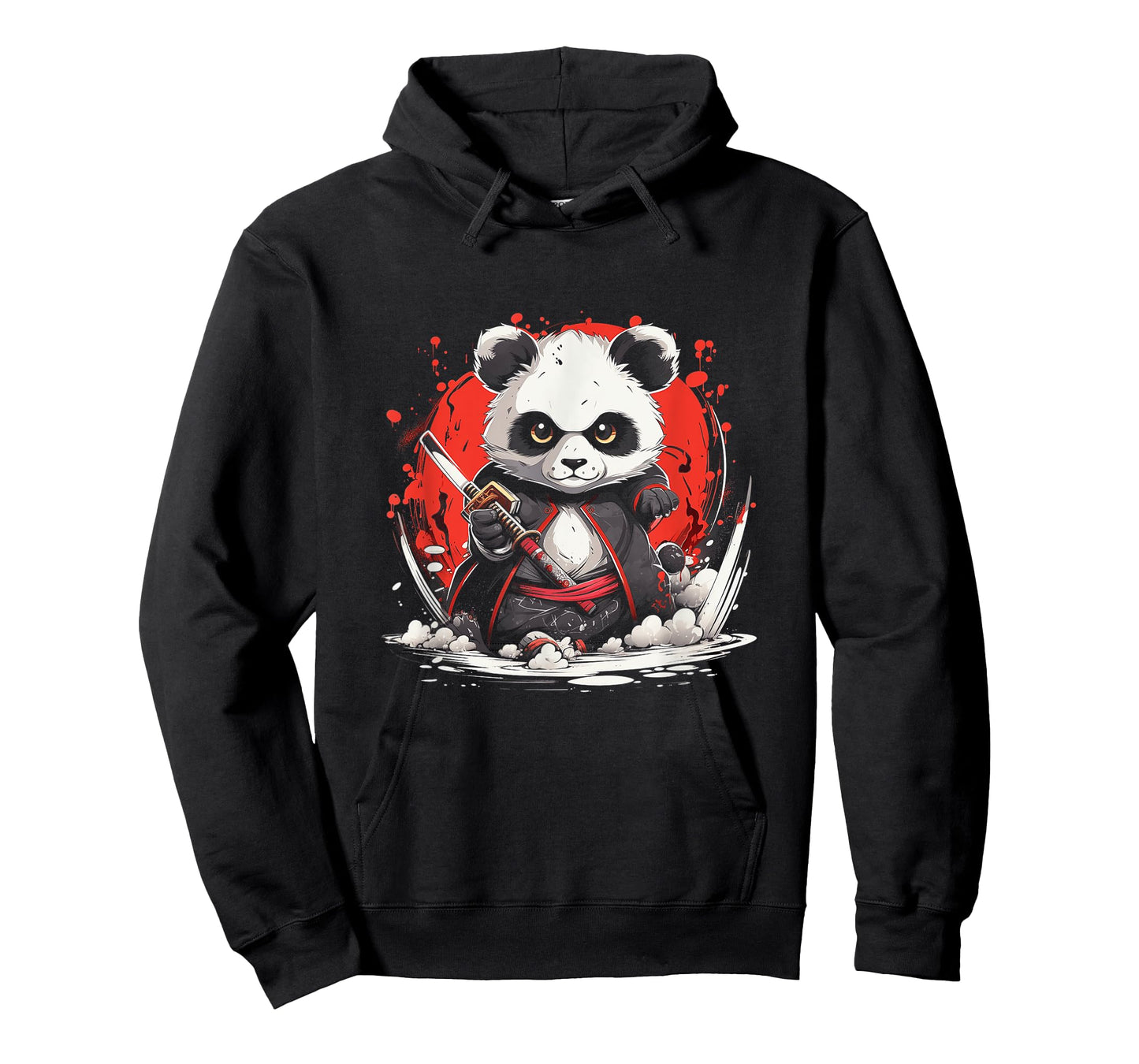 Japanese Art Panda Ninja Anime Style Japan Samurai Panda T-Shirt
