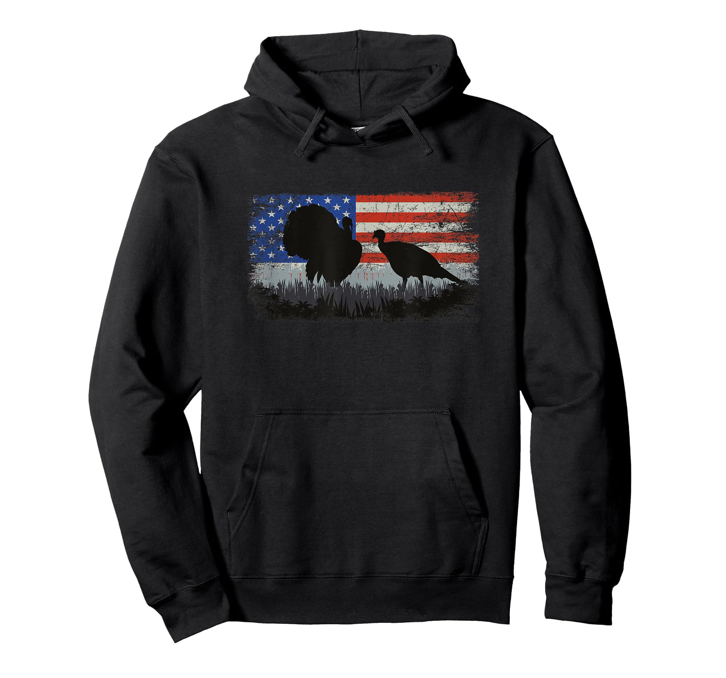 Turkey Hunter - Fun Turkey Hunting Patriotic USA Flag T-Shirt for Women Men