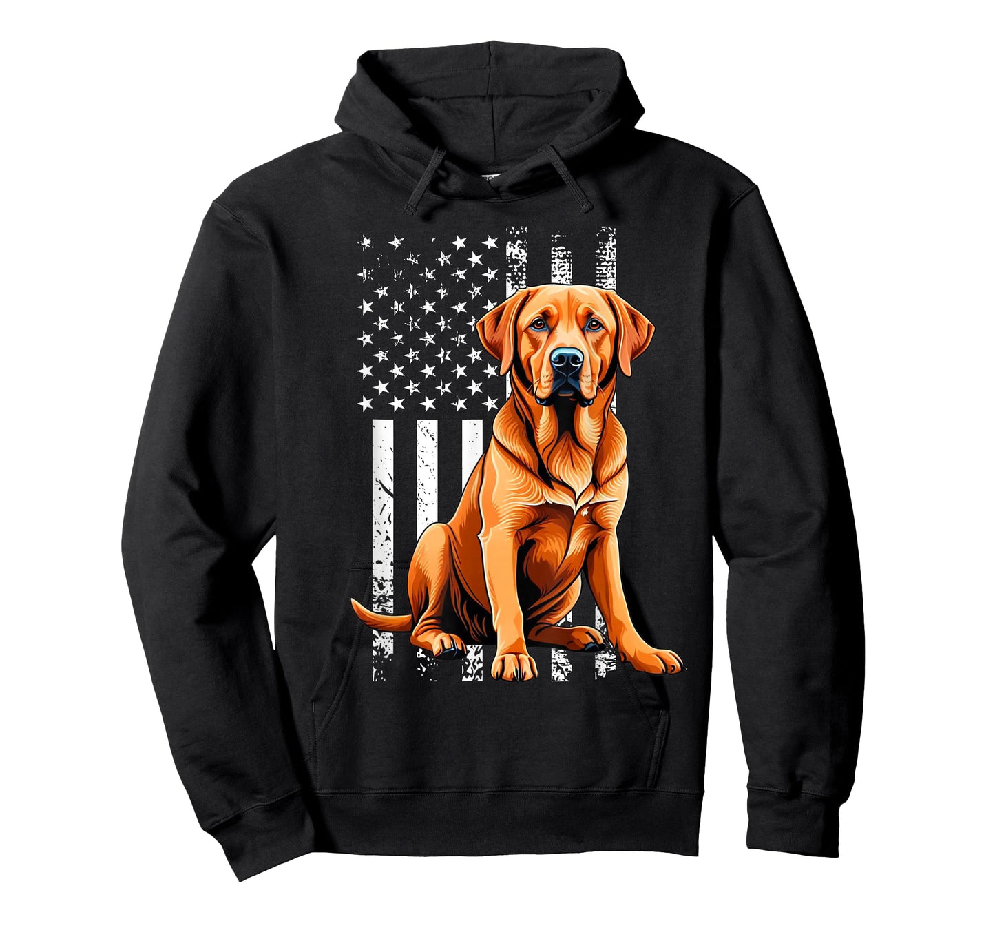Fox Red Labrador Owner Dog USA Flag T-Shirt