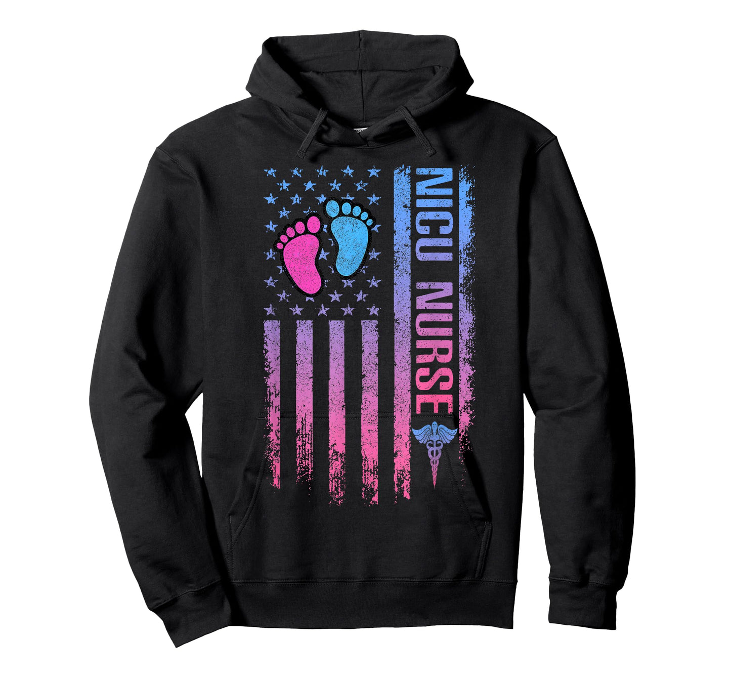 Cute American Flag - Patreotic NICU Nurse T-Shirt