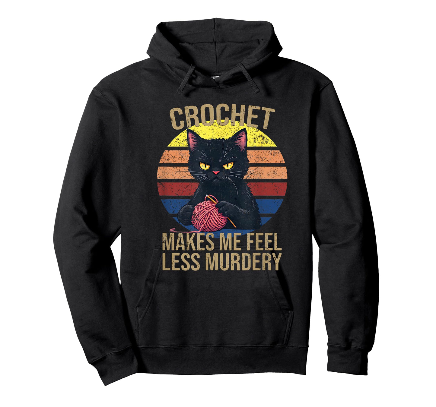 Crochet Mom Makes Me Feel Less Murdery Vintage Funny T-Shirt