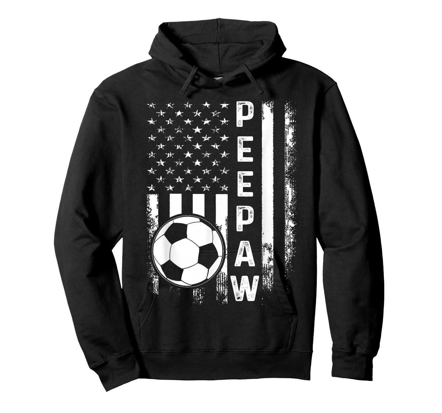 Soccer Peepaw American Flag Vintage Christmas Xmas T-Shirt for Women Kids Men
