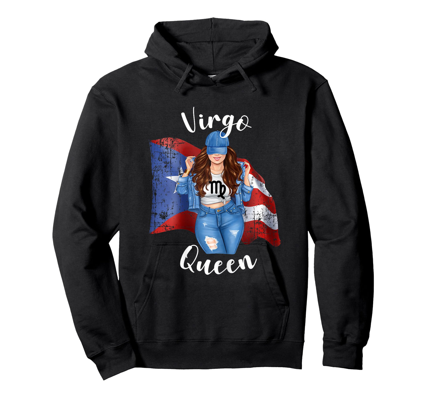 Puerto Rican Virgo Queen of Puerto Rico Zodiac Brunette T-Shirt