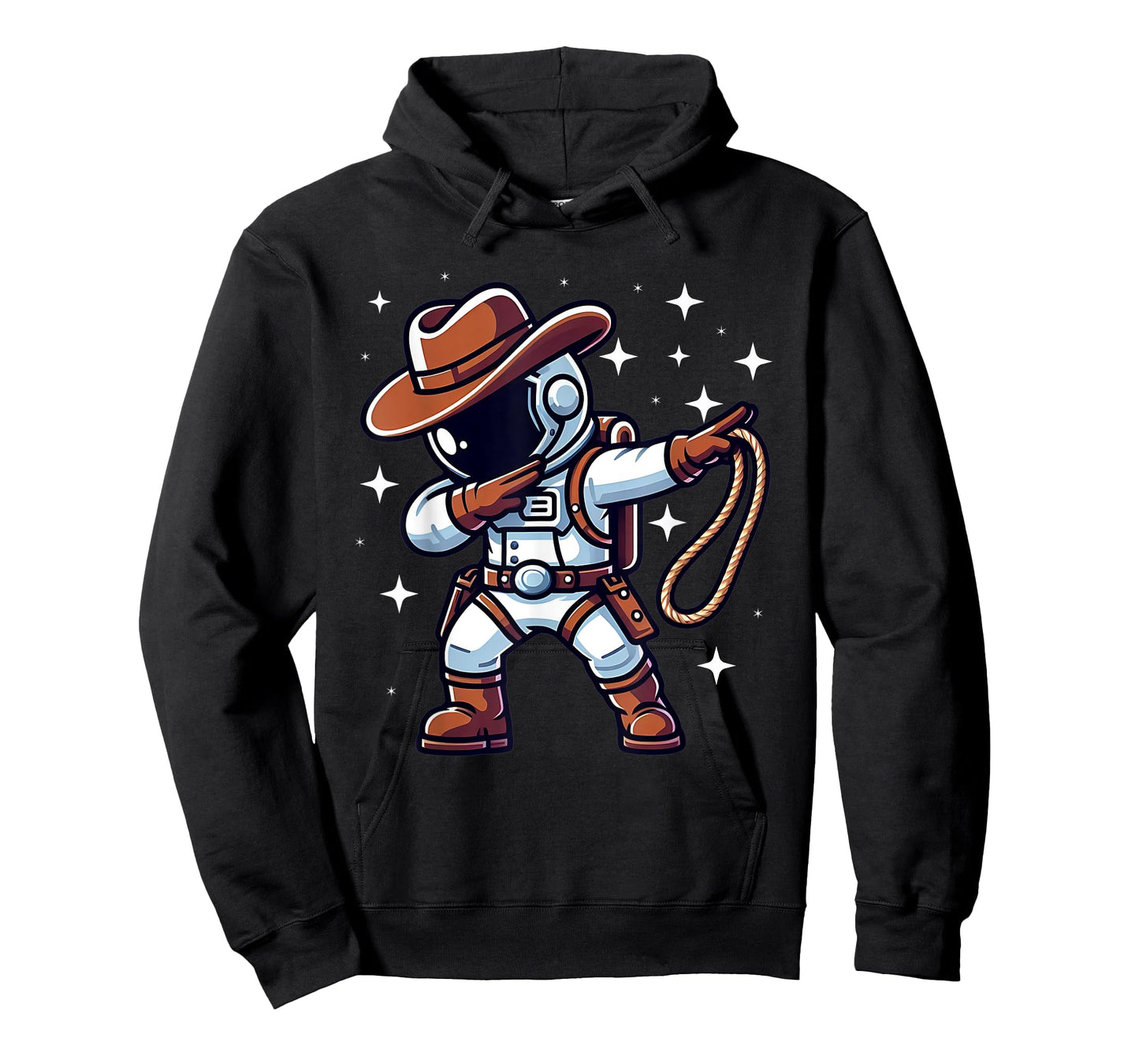 Dabbing Astronaut Cowboy Space Halloween Costume Men Kids T-Shirt