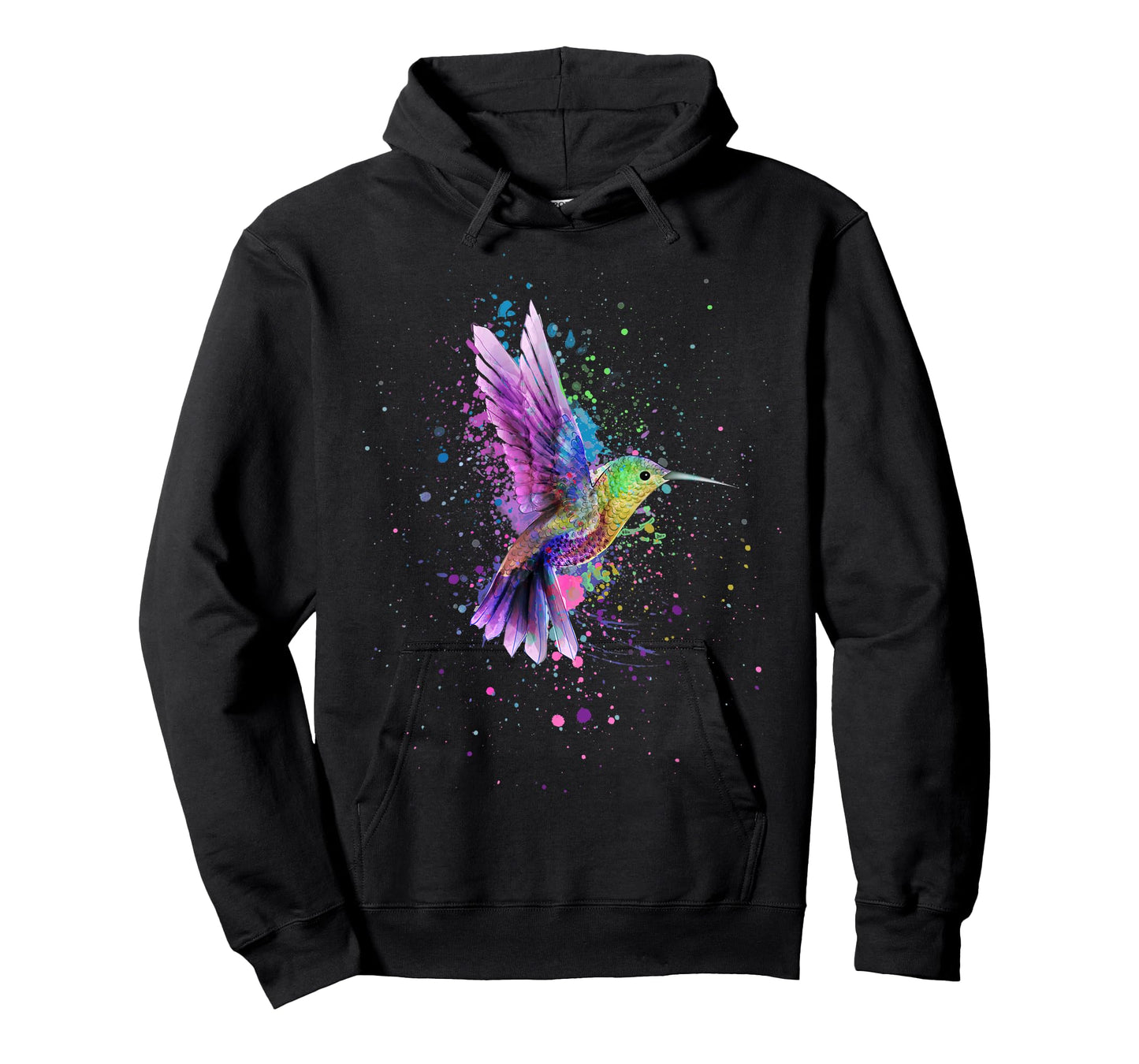 Hummingbird Watercolor Art Design T-Shirt Small