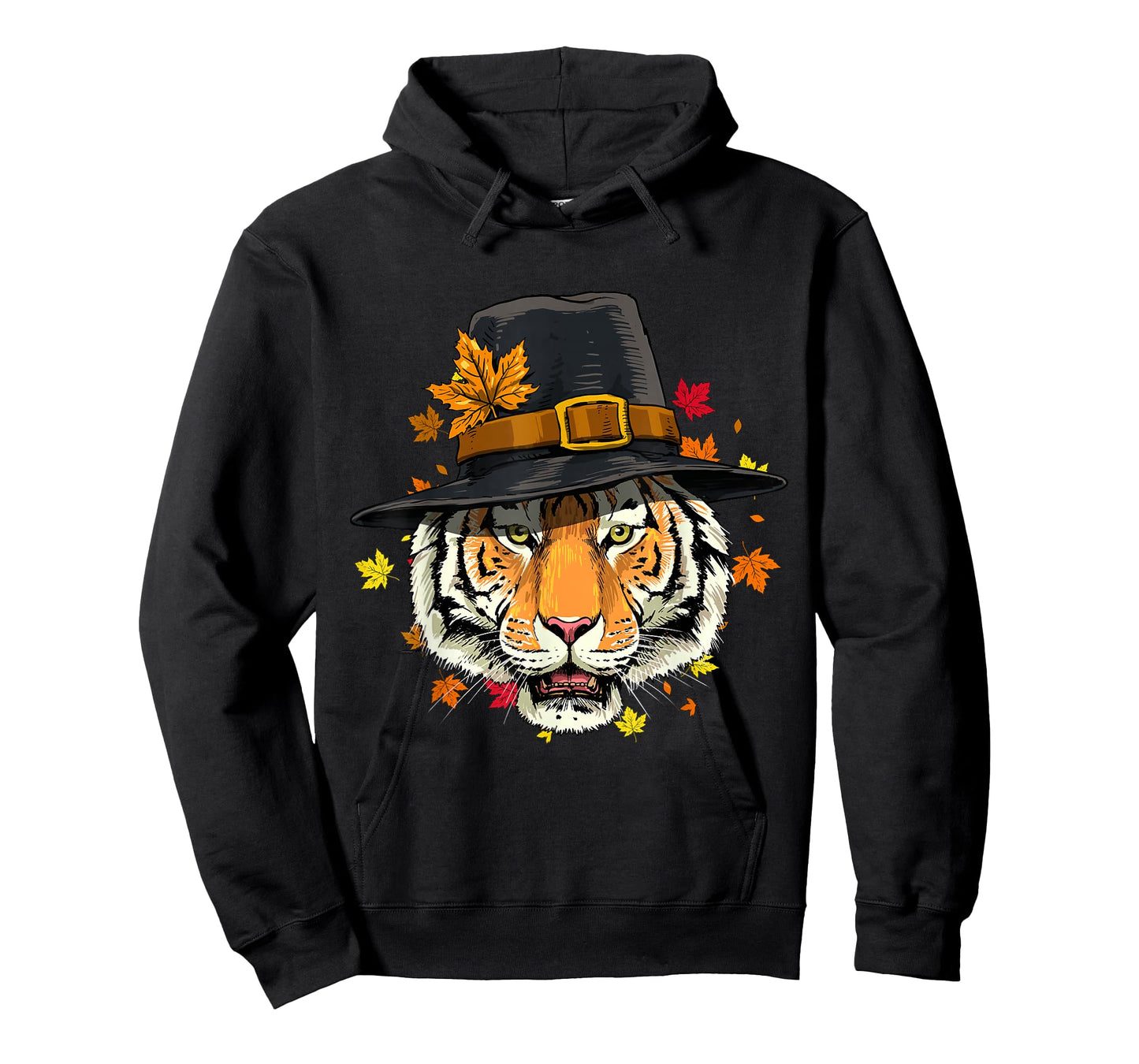 Thanksgiving Tiger Cat Pilgrim Turkey Day Autumn Tiger Lover Men Women Girls Kids T-Shirt